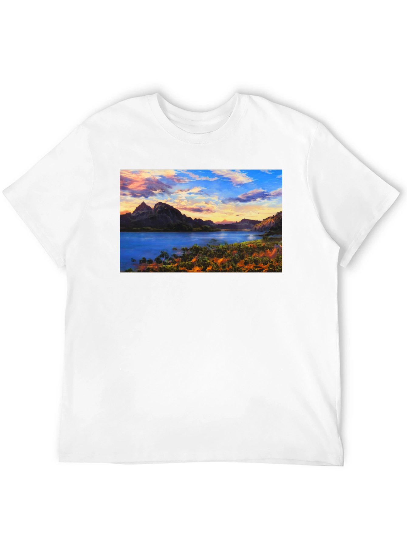 Mountain Lake View Graphic T-Shirt
