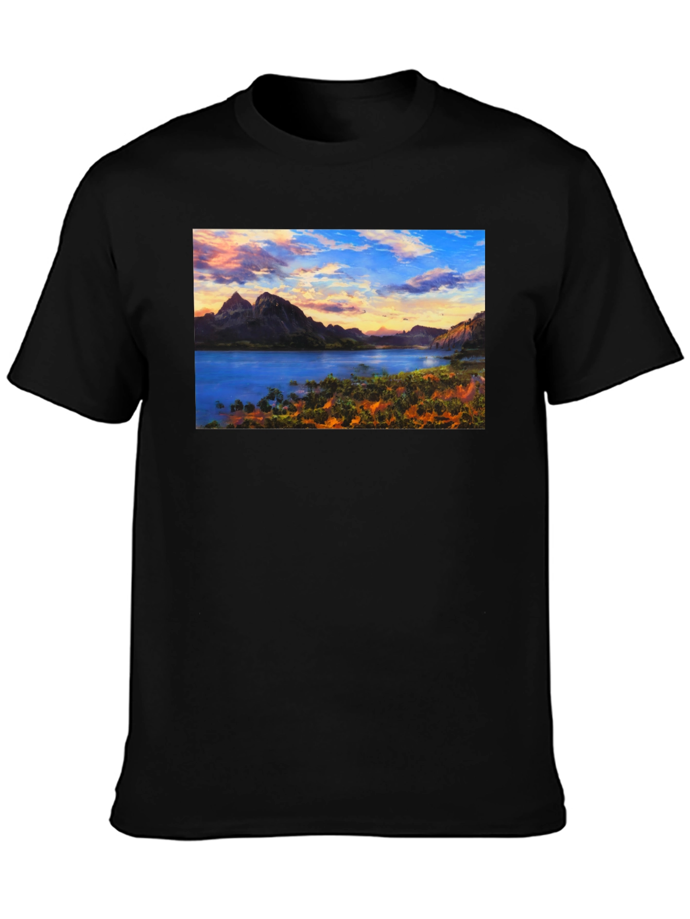 Mountain Lake View Graphic T-Shirt