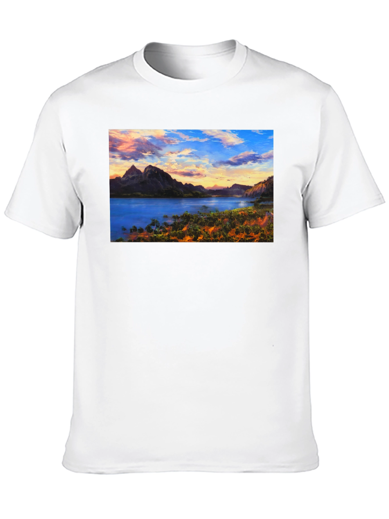 Mountain Lake View Graphic T-Shirt