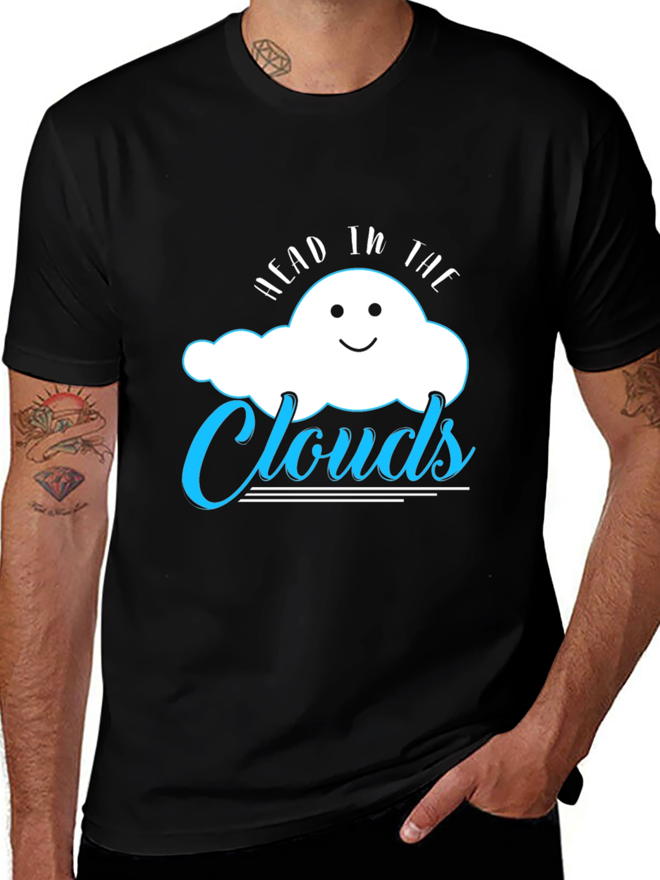 Head in the Clouds Graphic Tee - Black