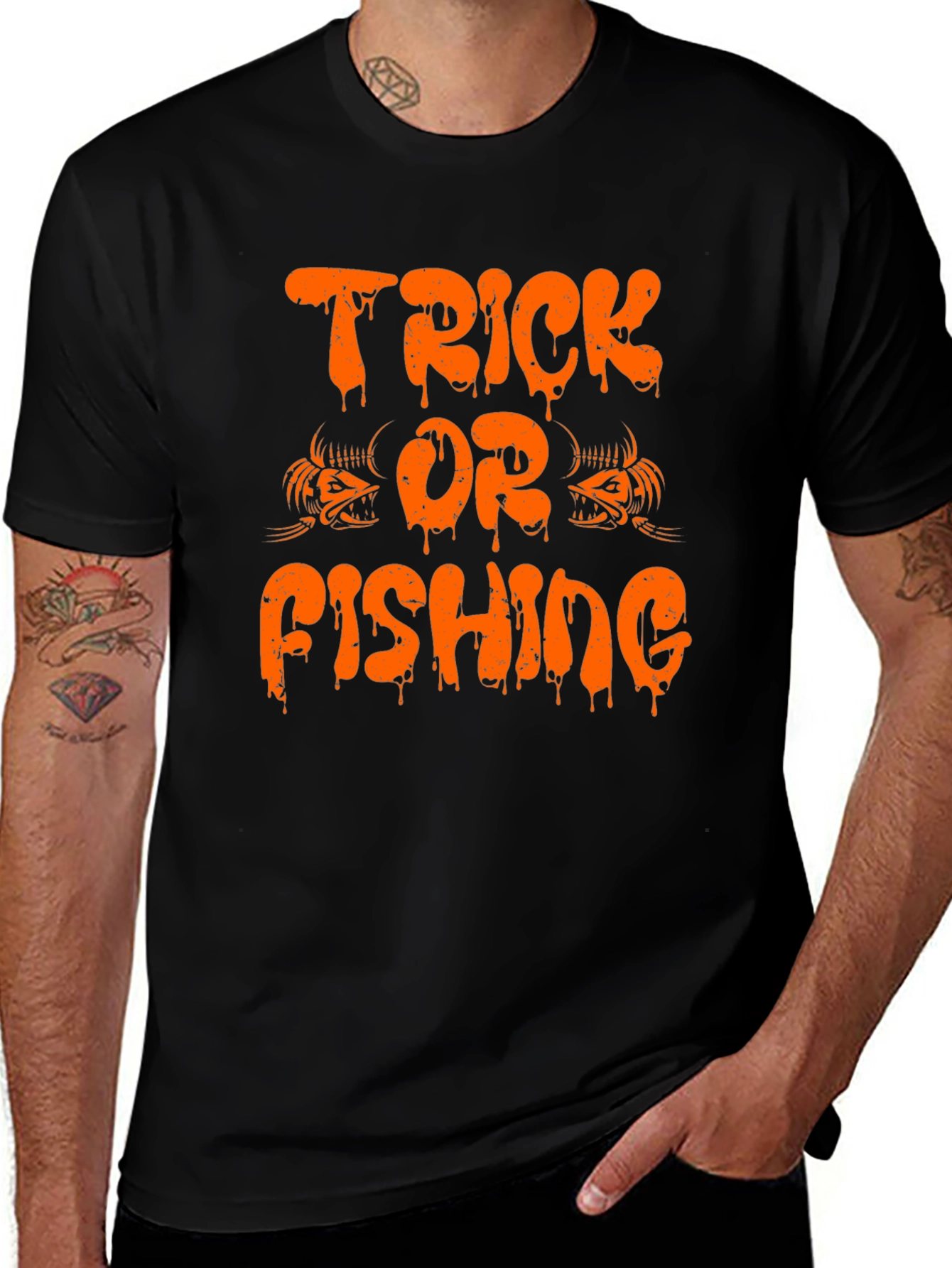 Trick or Fishing Halloween T-Shirt