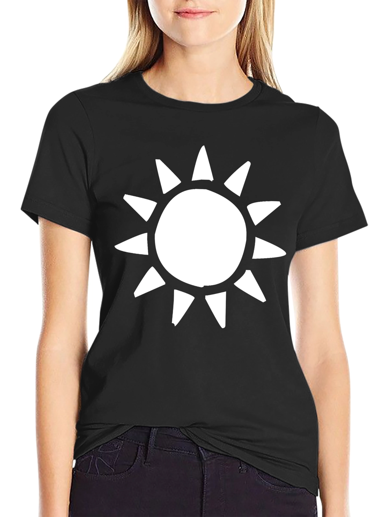 Sunburst Graphic T-Shirt - Casual Black Tee