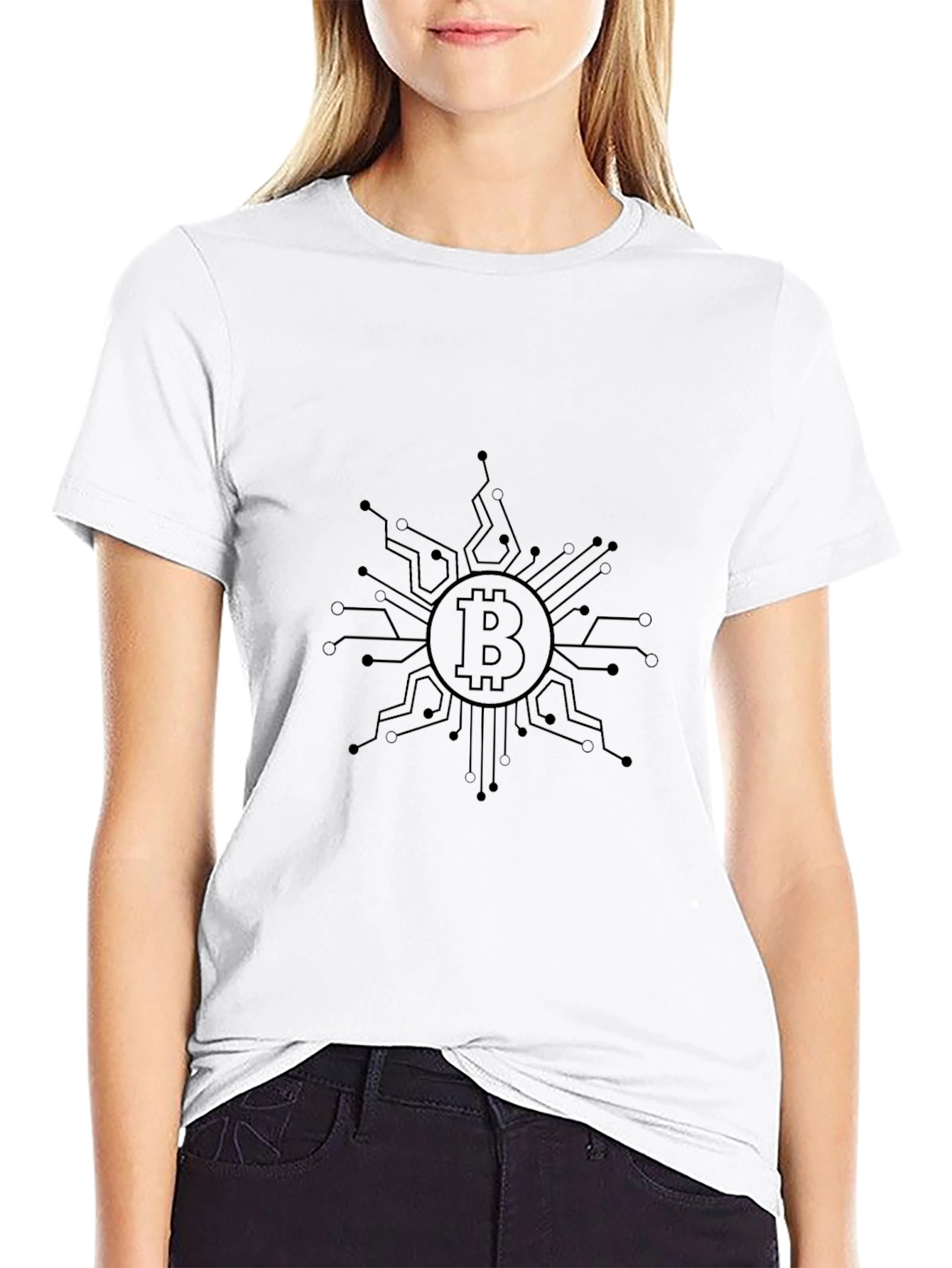Bitcoin Circuit Design Black T-Shirt