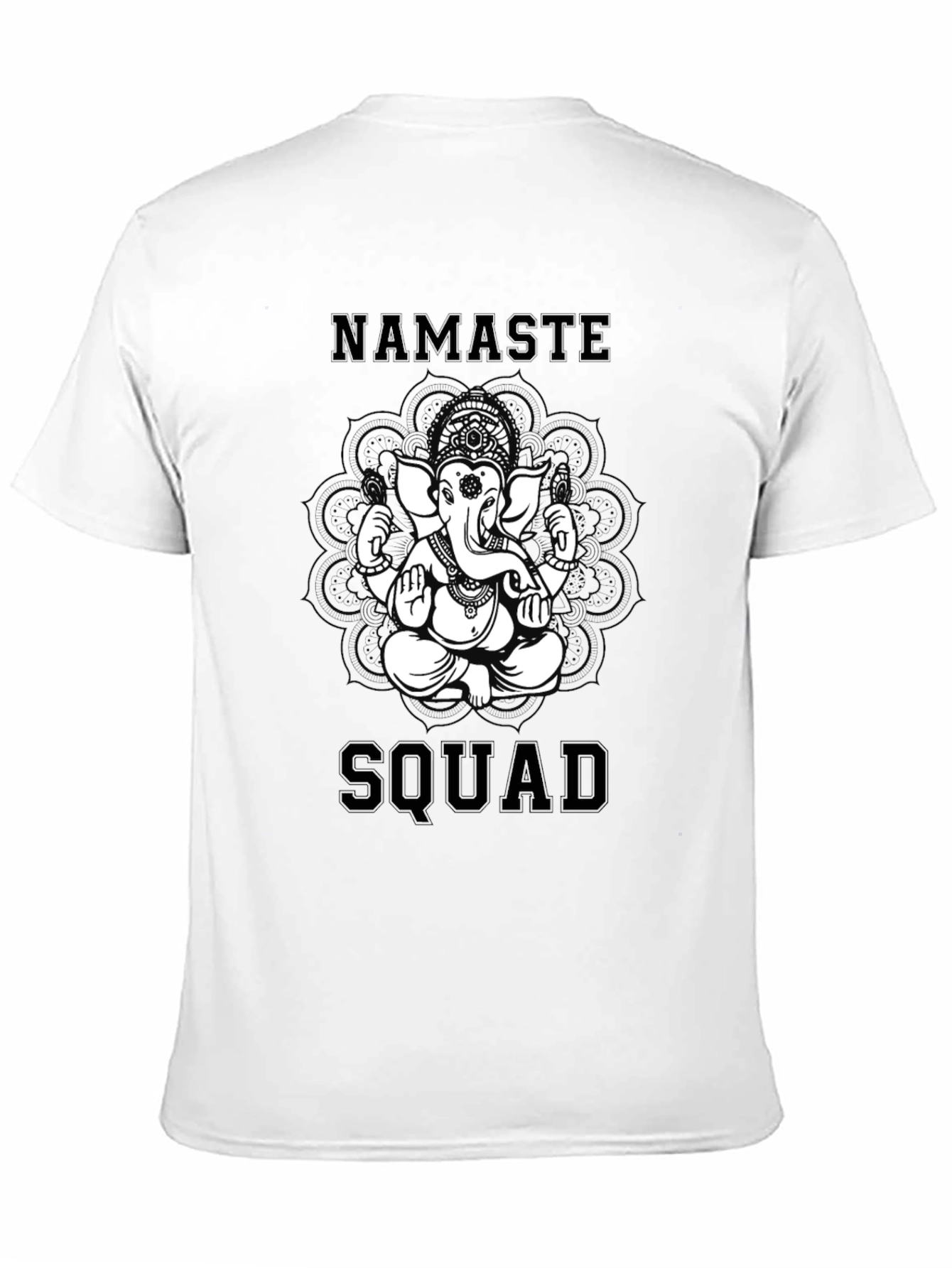 Namaste Squad Graphic Tee - Black Cotton T-Shirt