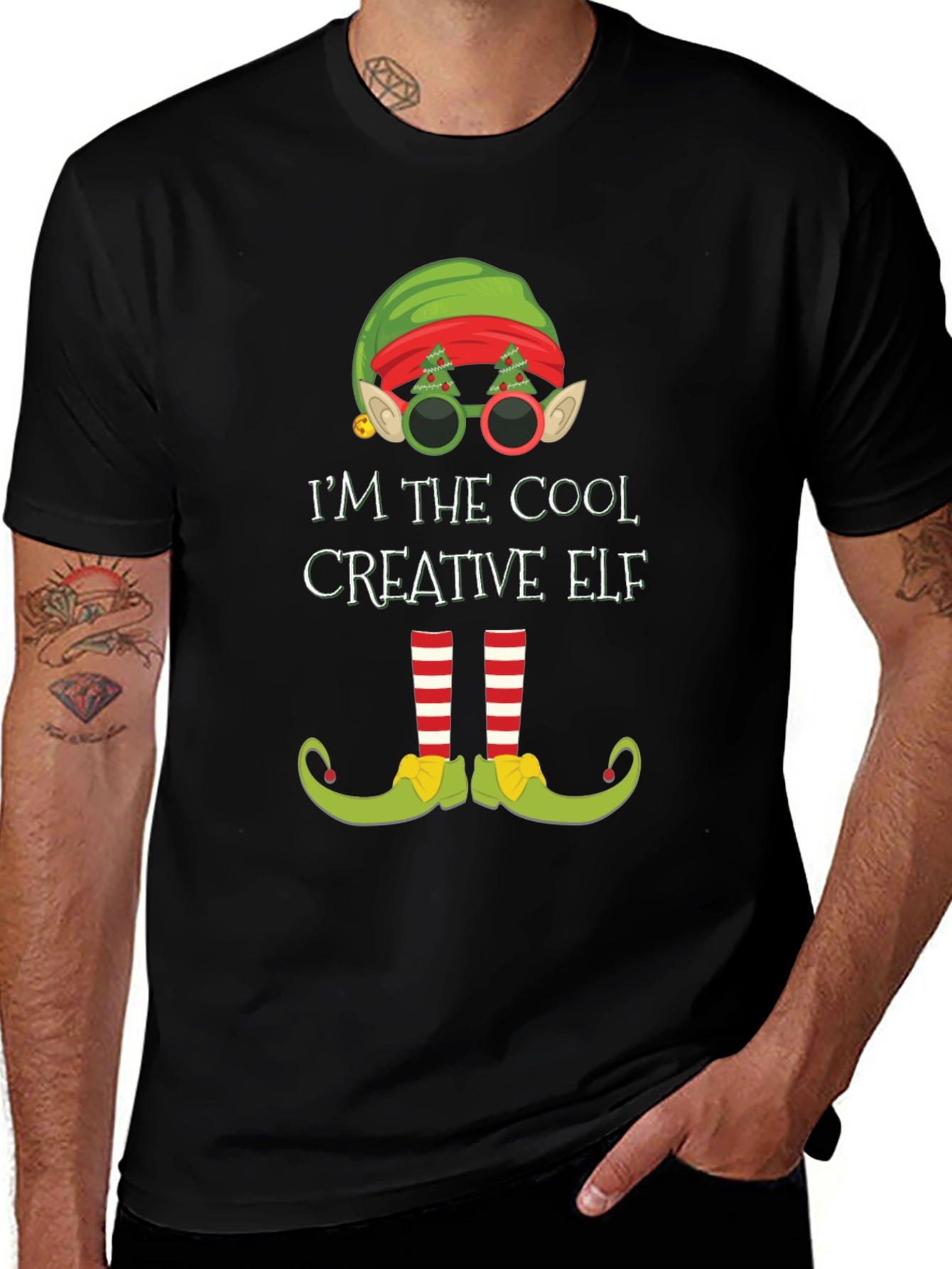 Cool Creative Elf T-Shirt - Holiday Fun