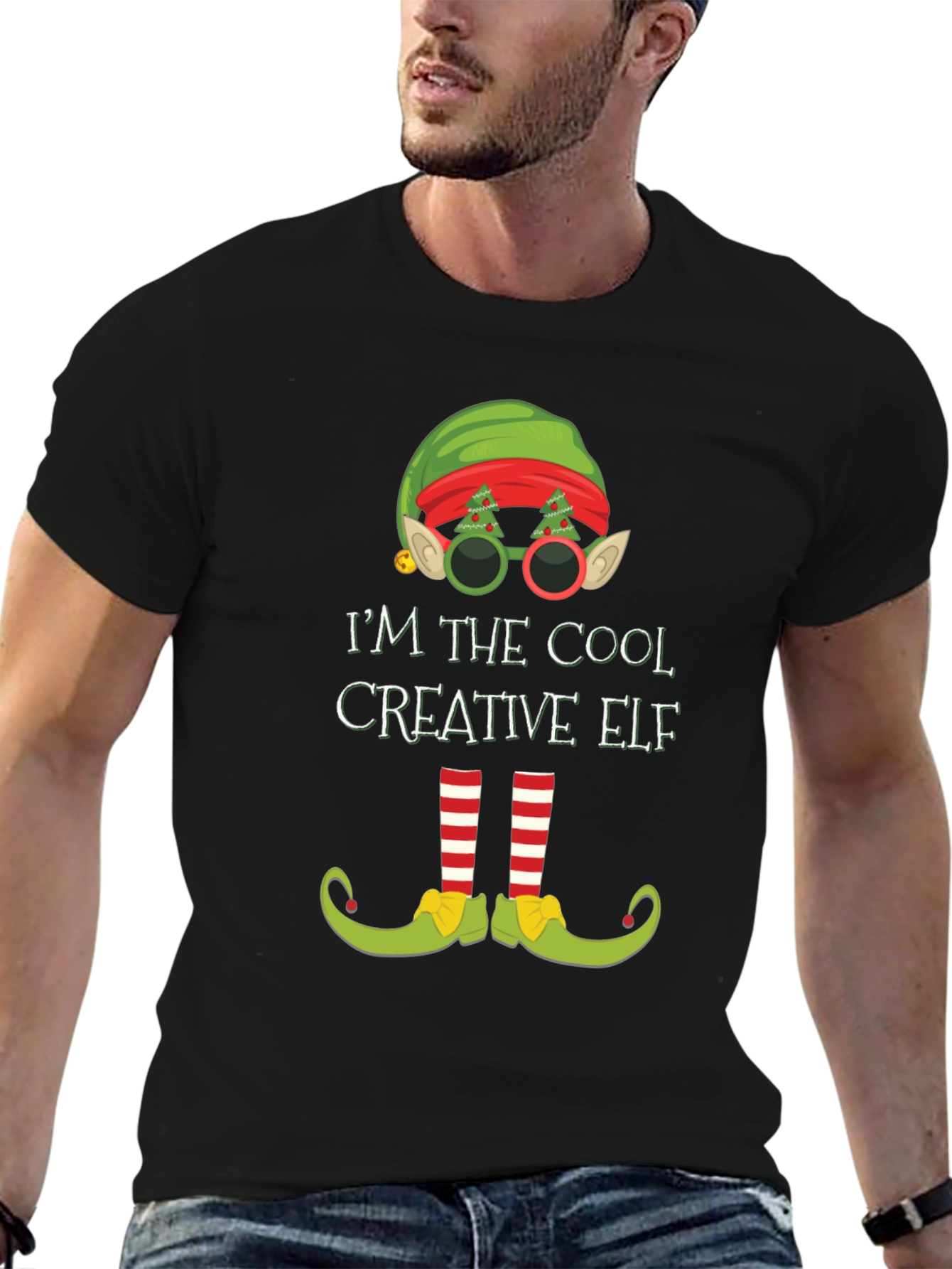 Cool Creative Elf T-Shirt - Holiday Fun