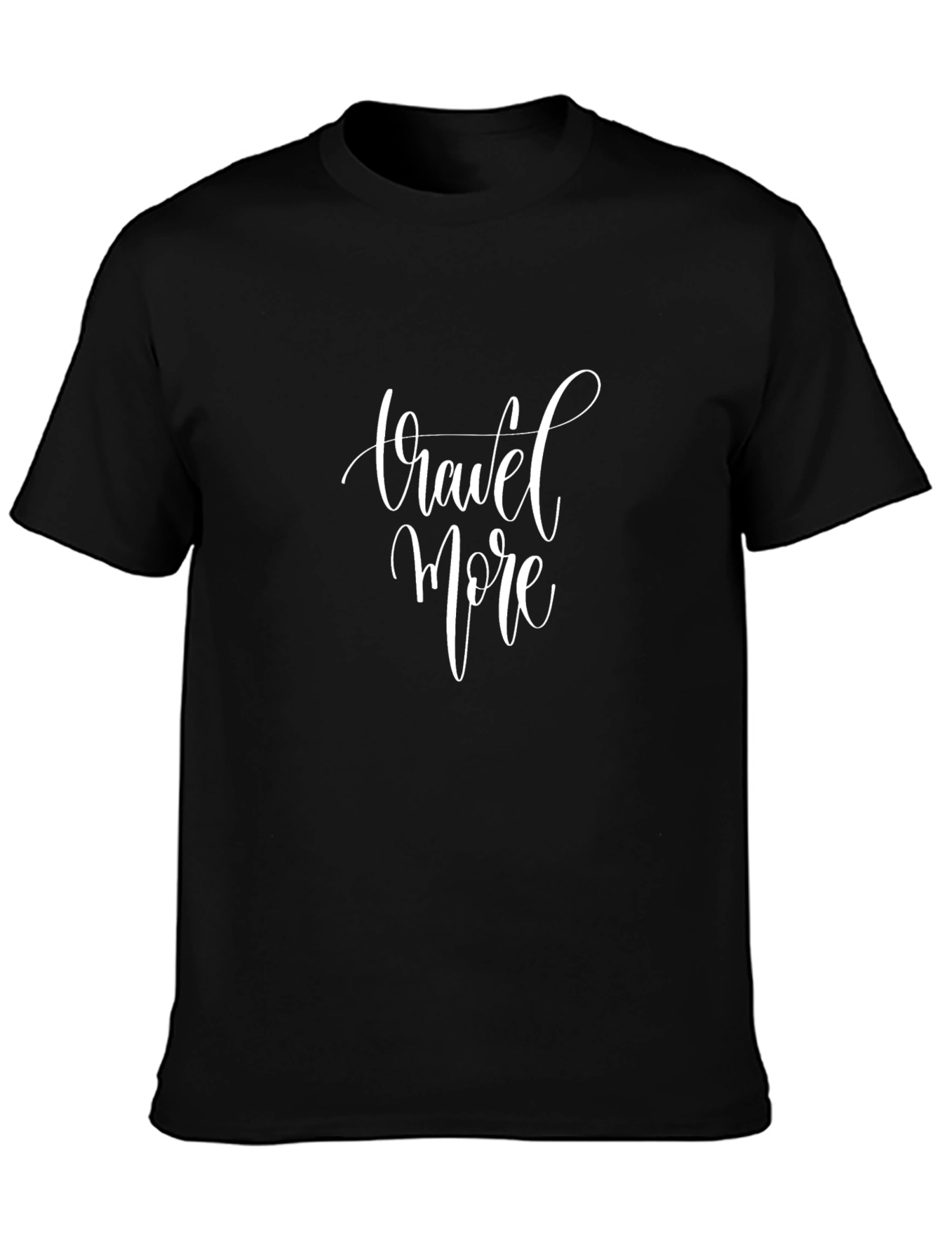 Travel More Black Graphic Tee