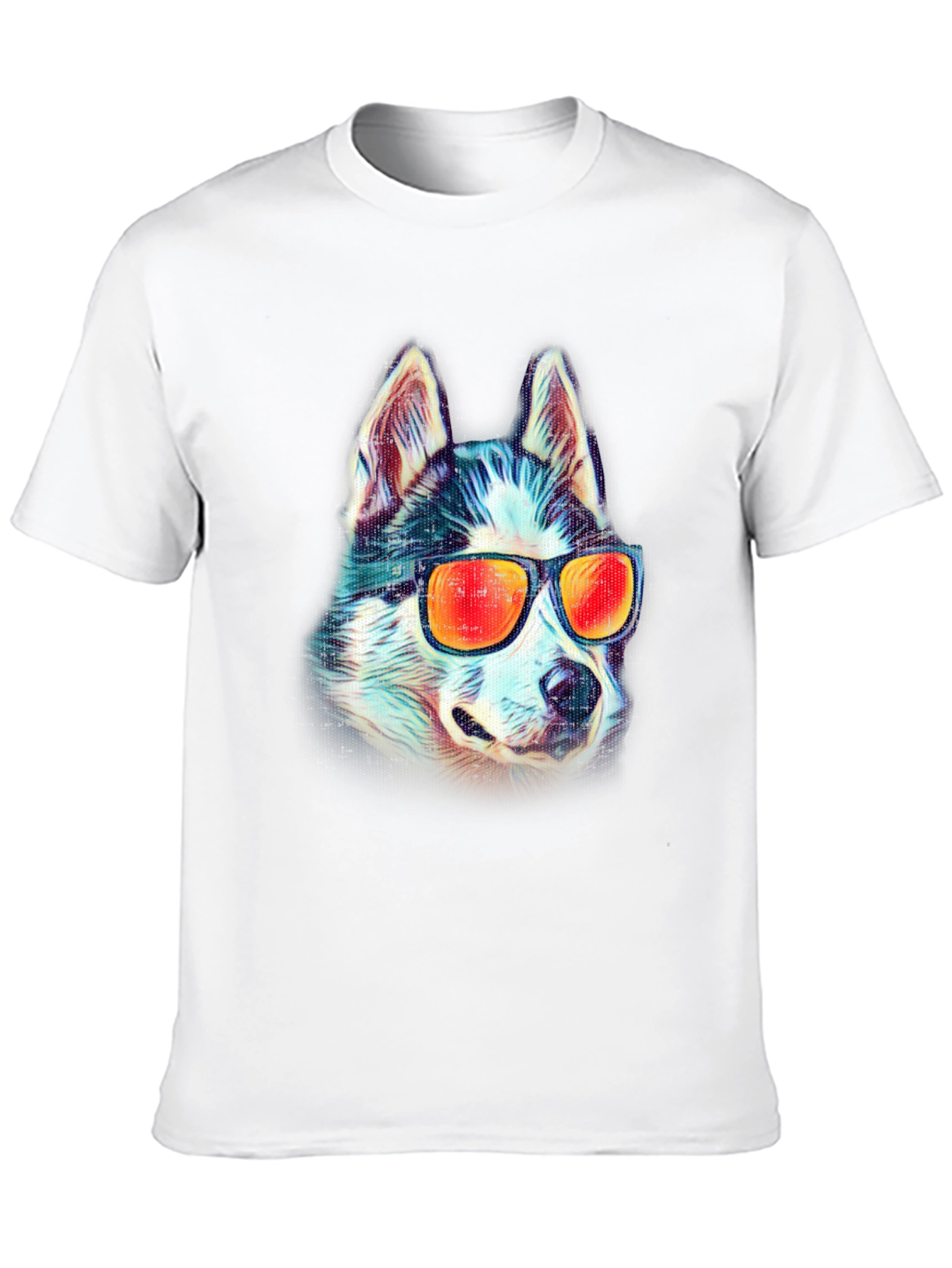 Cool Husky Graphic Tee - Black Cotton