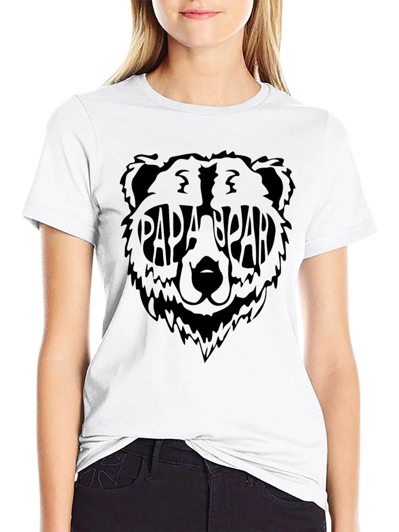 Papa Bear T-Shirt - Black Graphic Tee