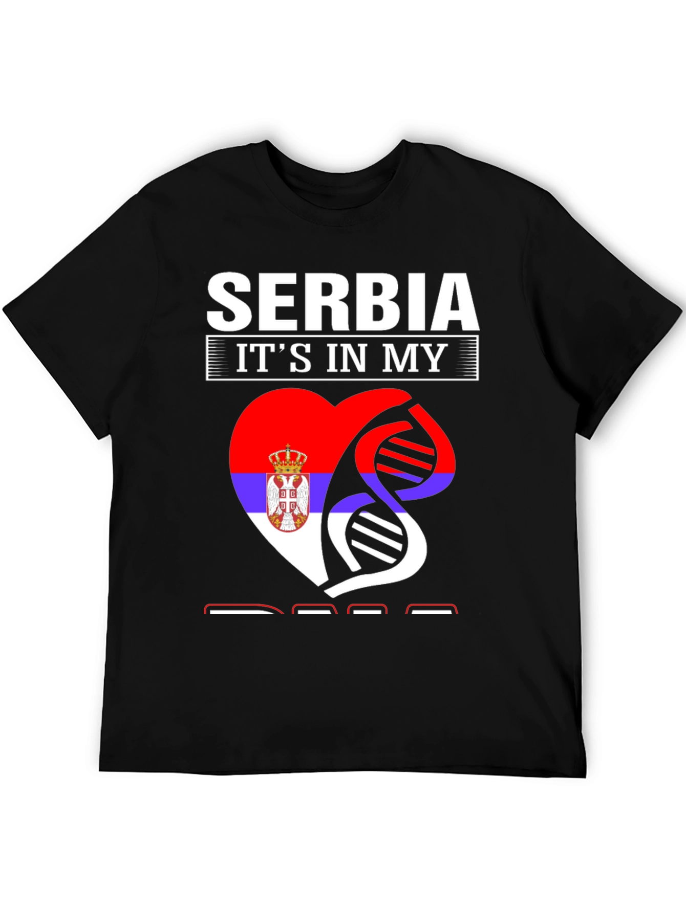 Serbia Heart DNA Graphic T-Shirt