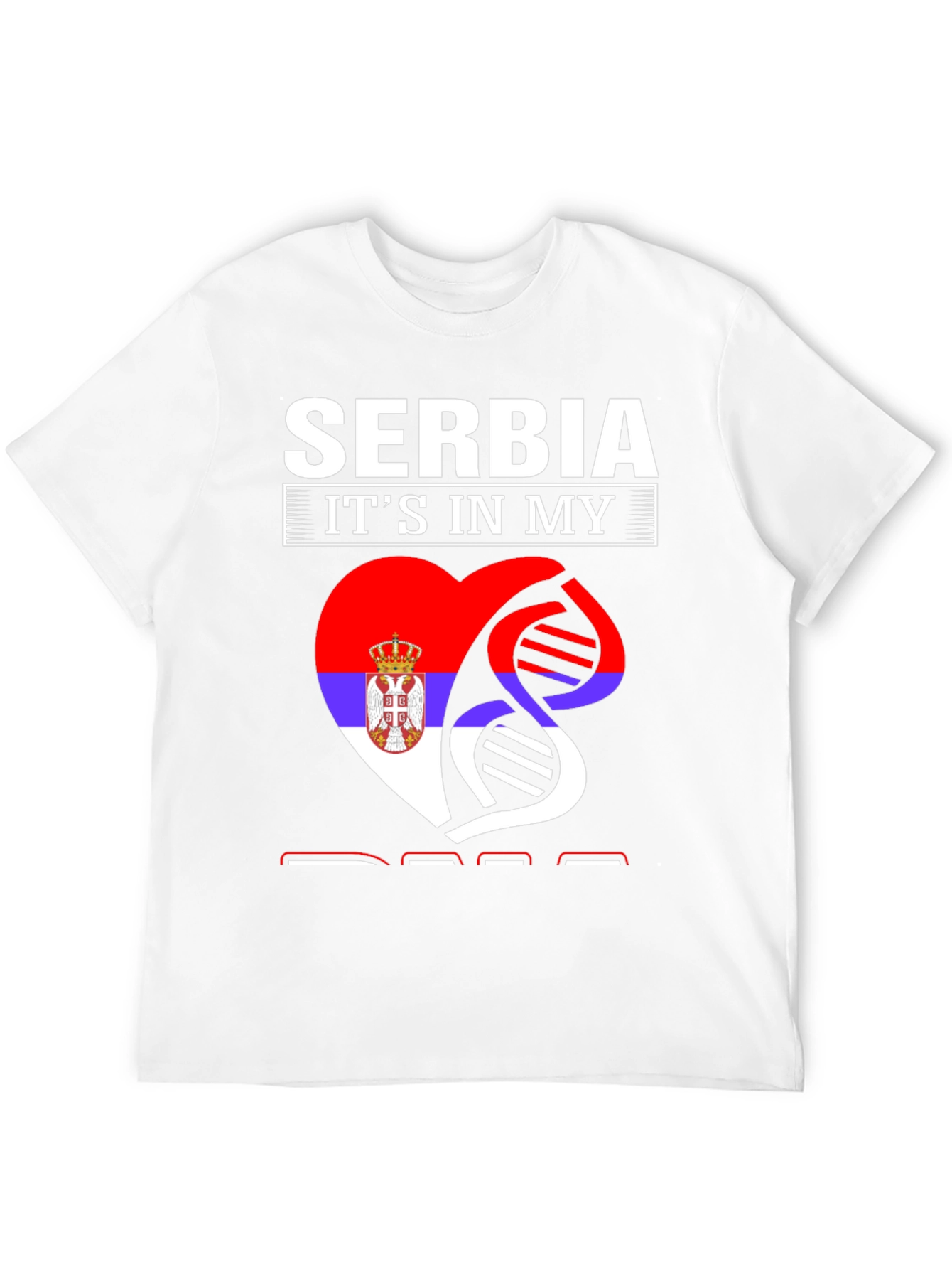 Serbia Heart DNA Graphic T-Shirt