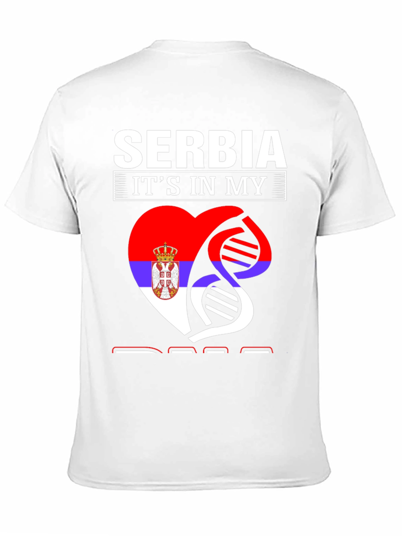 Serbia Heart DNA Graphic T-Shirt