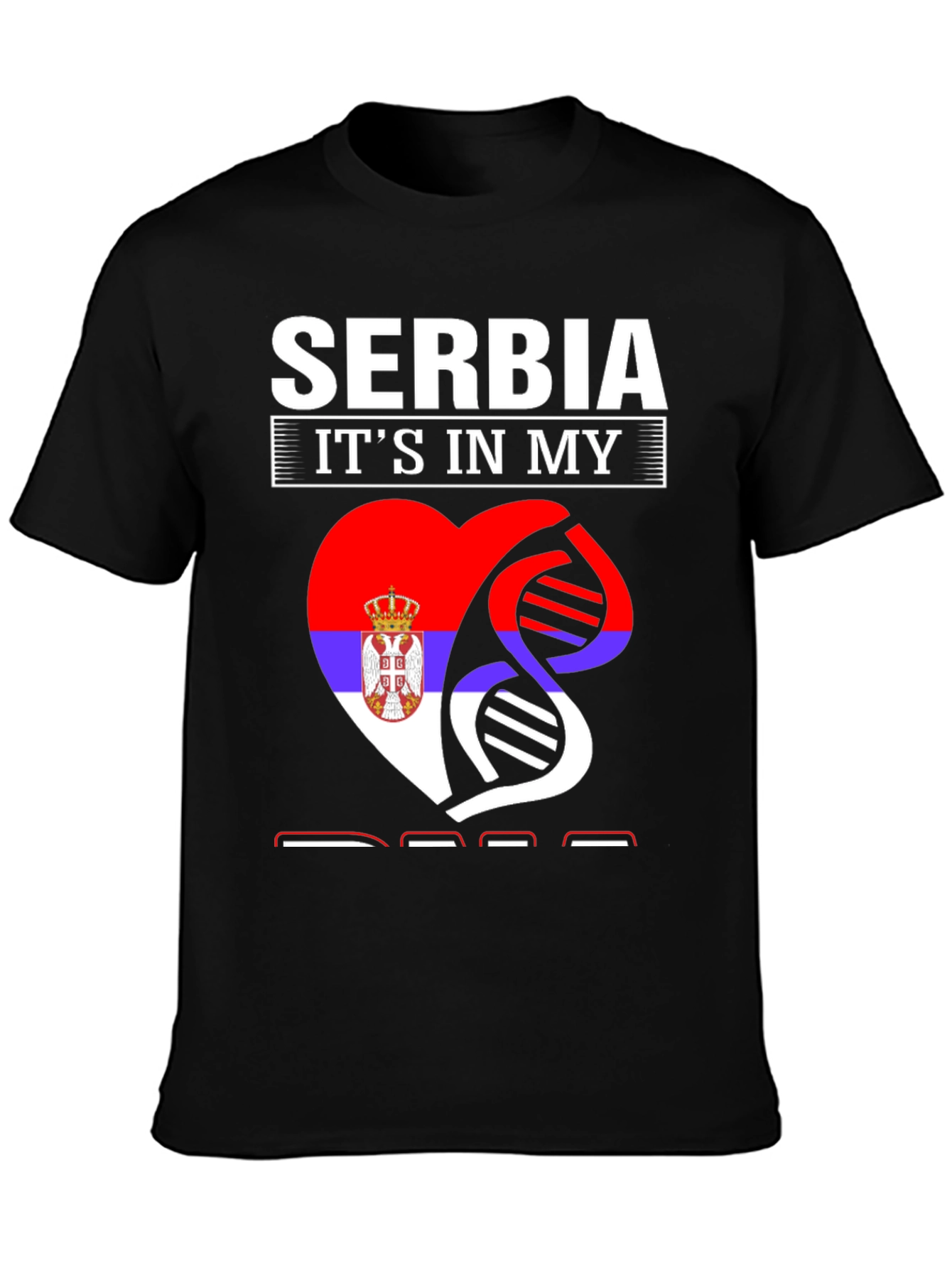 Serbia Heart DNA Graphic T-Shirt