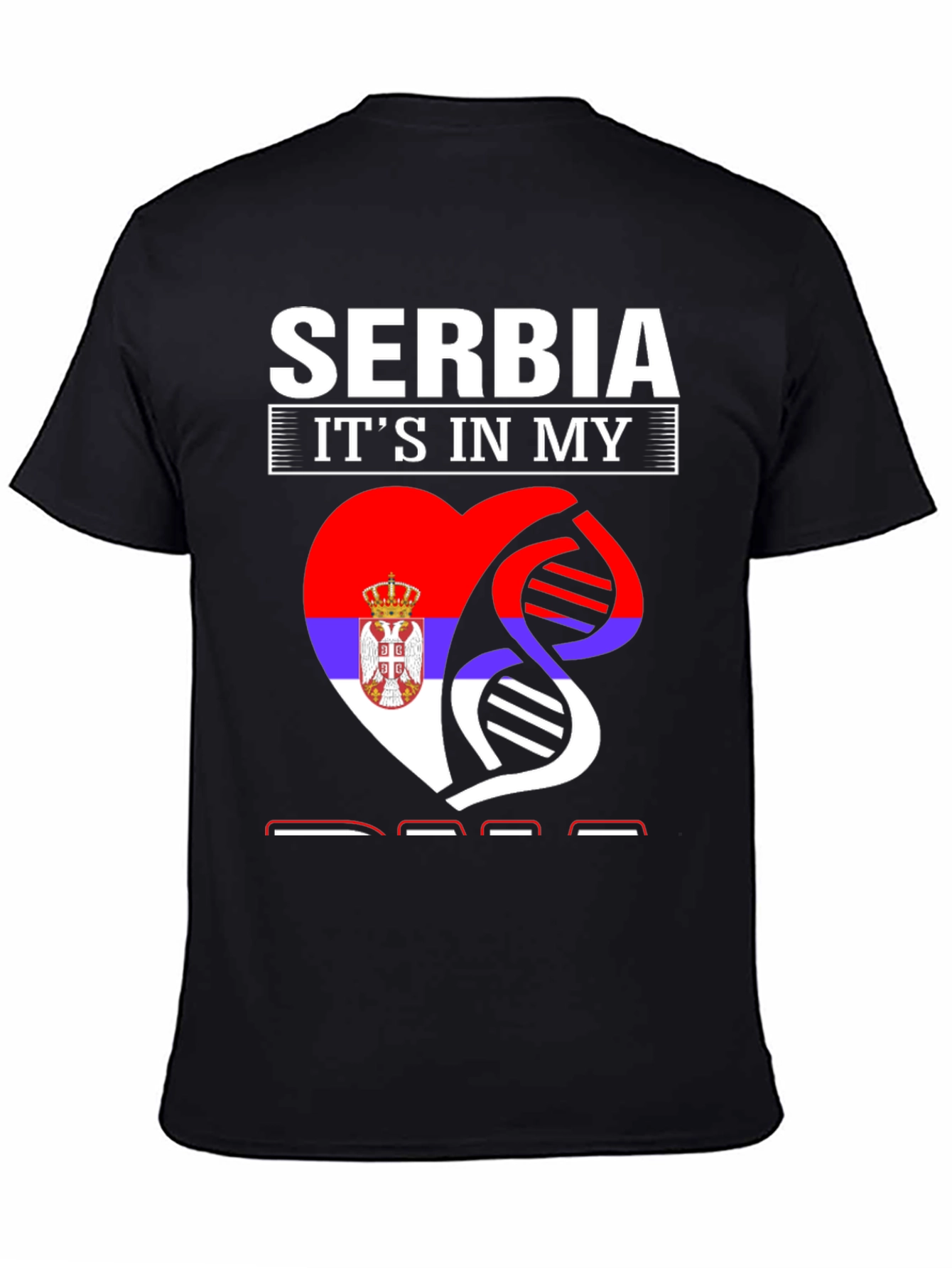 Serbia Heart DNA Graphic T-Shirt