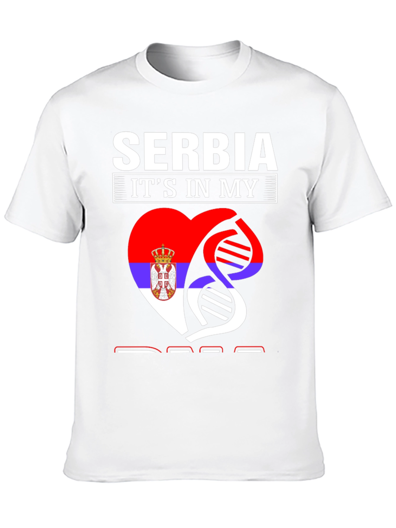 Serbia Heart DNA Graphic T-Shirt