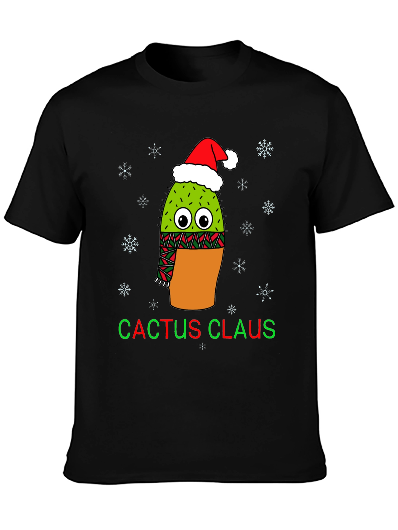 Cactus Claus Christmas Graphic Tee