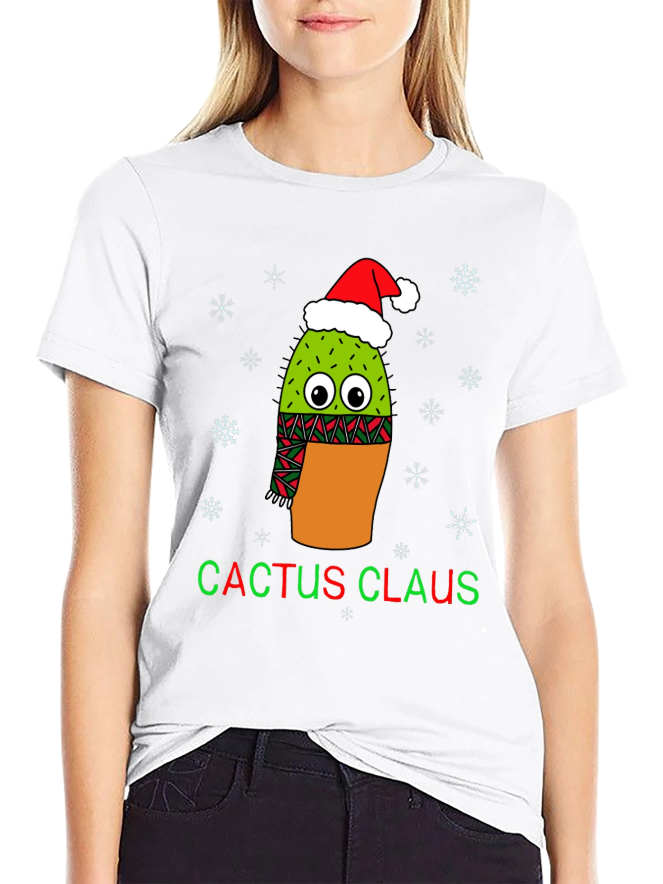 Cactus Claus Christmas Graphic Tee