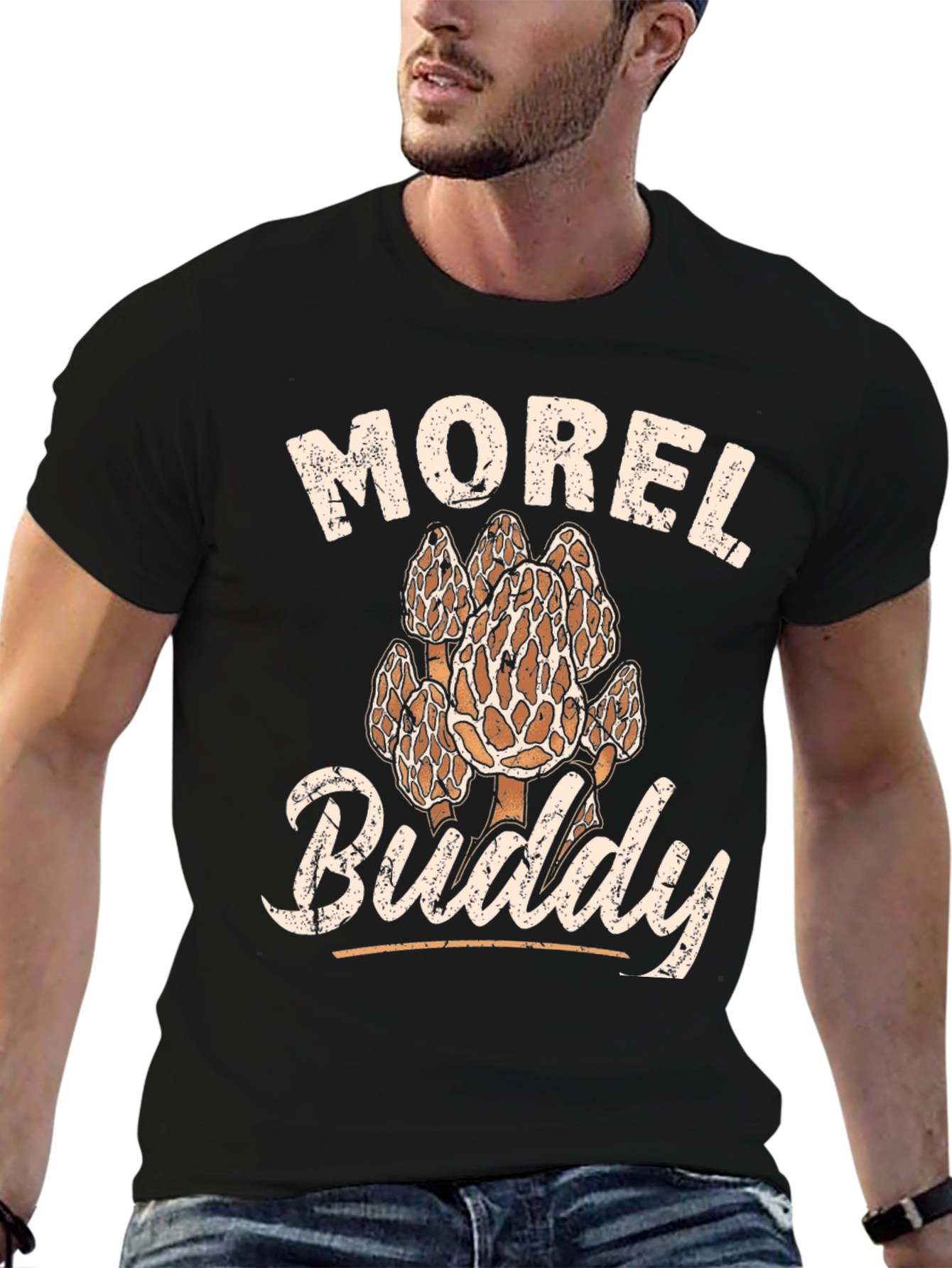 Morel Buddy T-Shirt - Mushroom Hunting Apparel