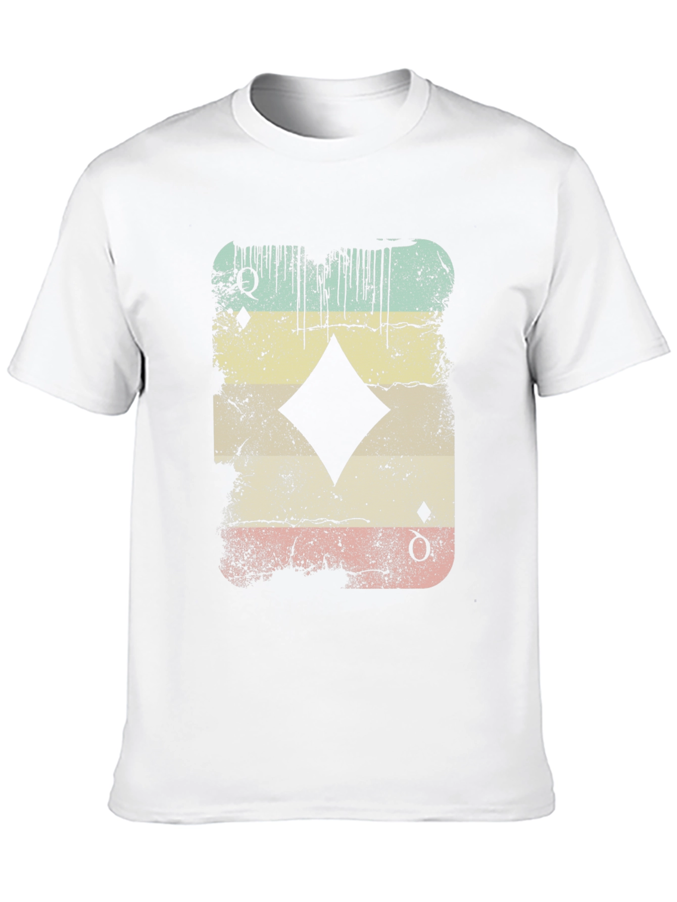 Queen of Diamonds Graphic Print Mens T-Shirt
