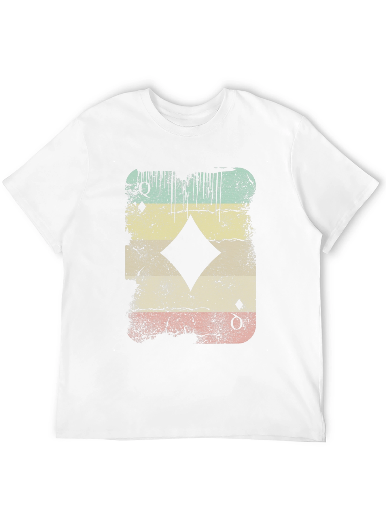 Queen of Diamonds Graphic Print Mens T-Shirt