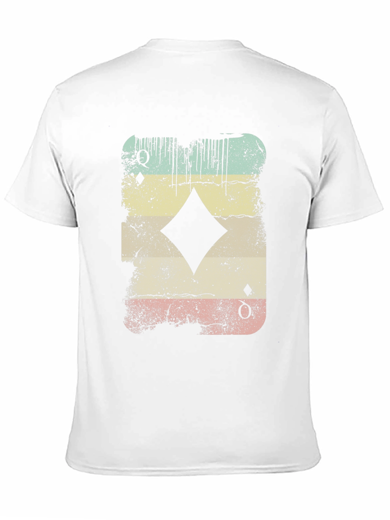Queen of Diamonds Graphic Print Mens T-Shirt