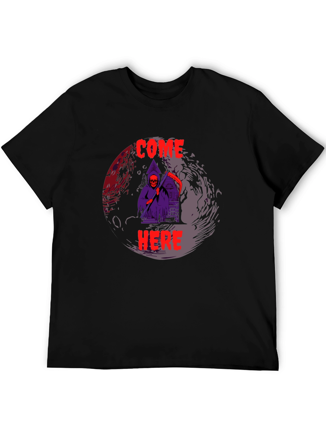 Grim Reaper Graphic Tee - Come Here T-Shirt