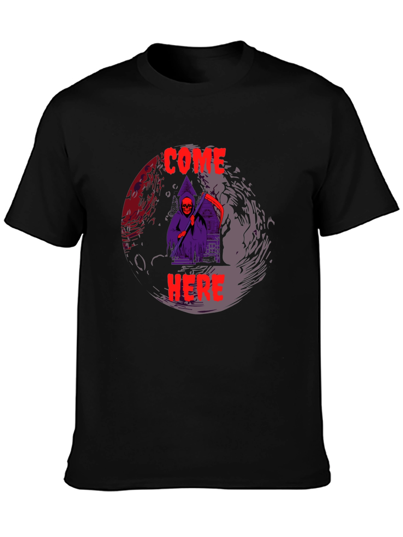 Grim Reaper Graphic Tee - Come Here T-Shirt