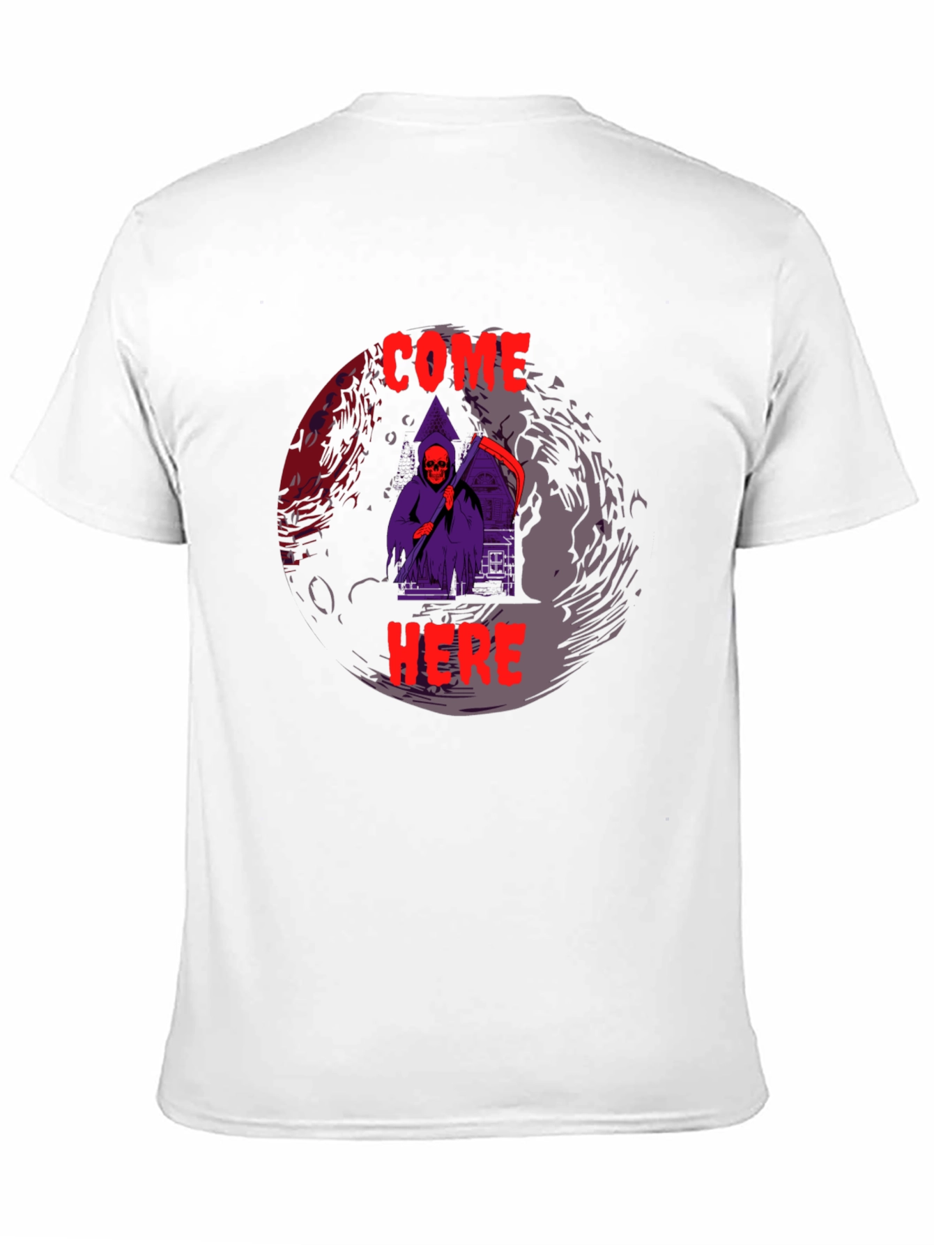 Grim Reaper Graphic Tee - Come Here T-Shirt