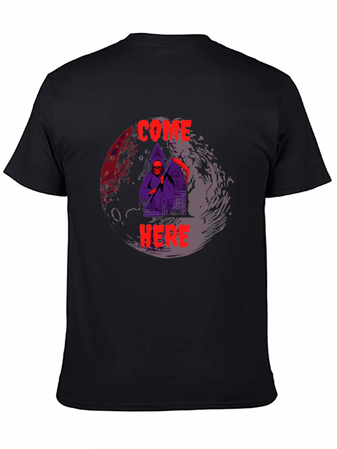 Grim Reaper Graphic Tee - Come Here T-Shirt