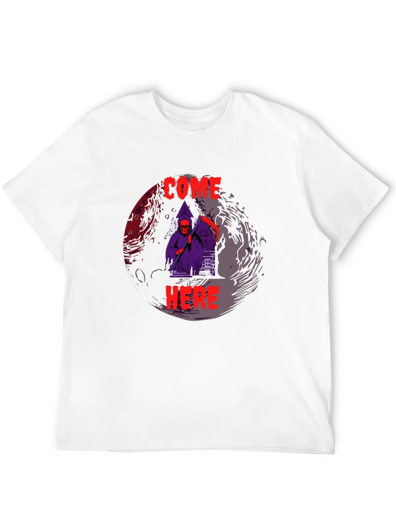Grim Reaper Graphic Tee - Come Here T-Shirt