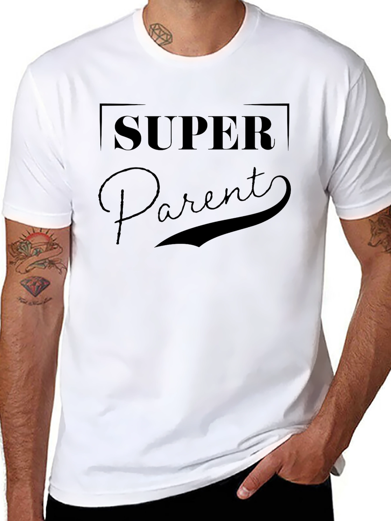 Super Parent Black T-Shirt - Gift for Parents