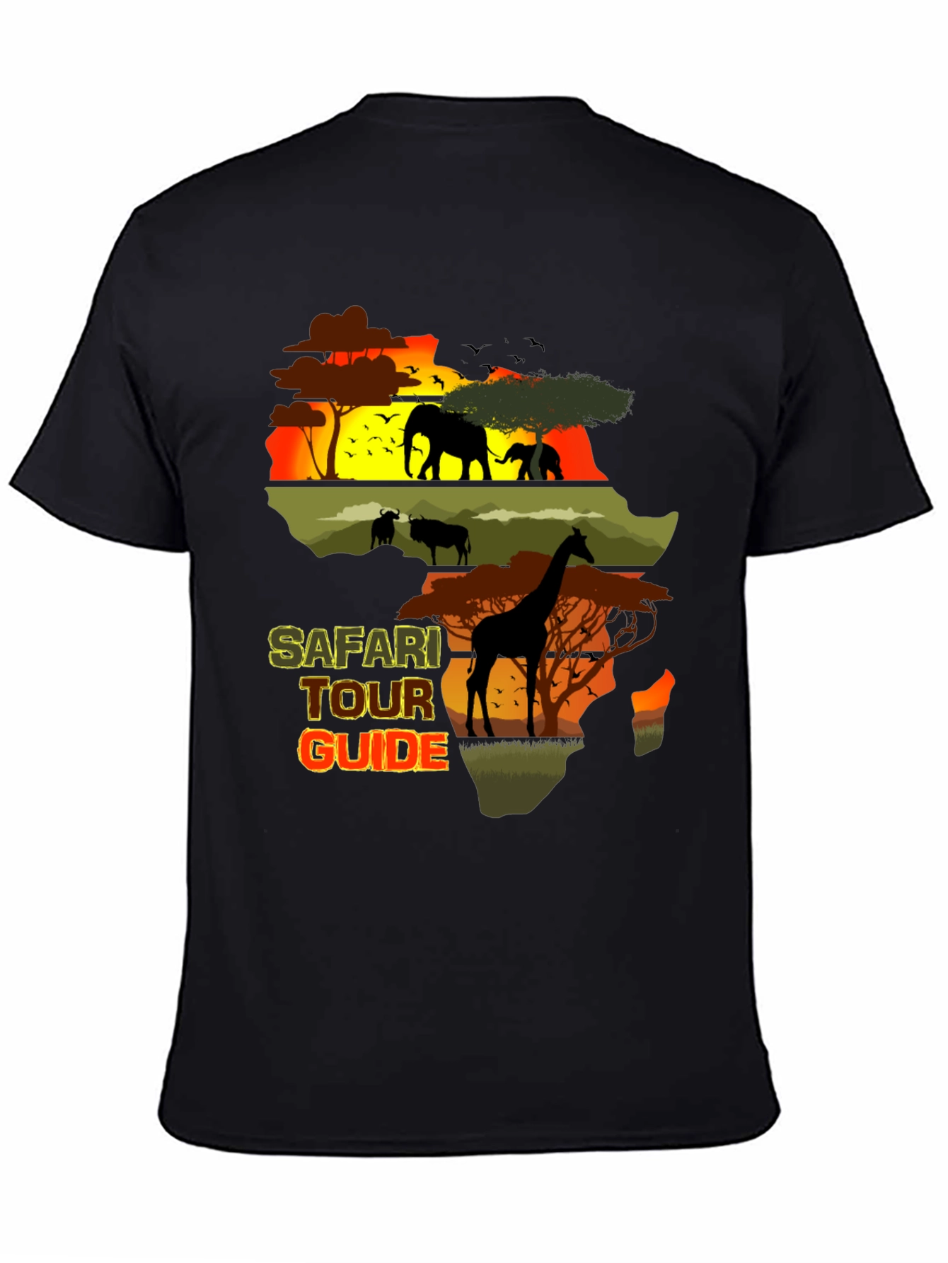 Safari Tour Guide Graphic Tee - Africa Wildlife Shirt