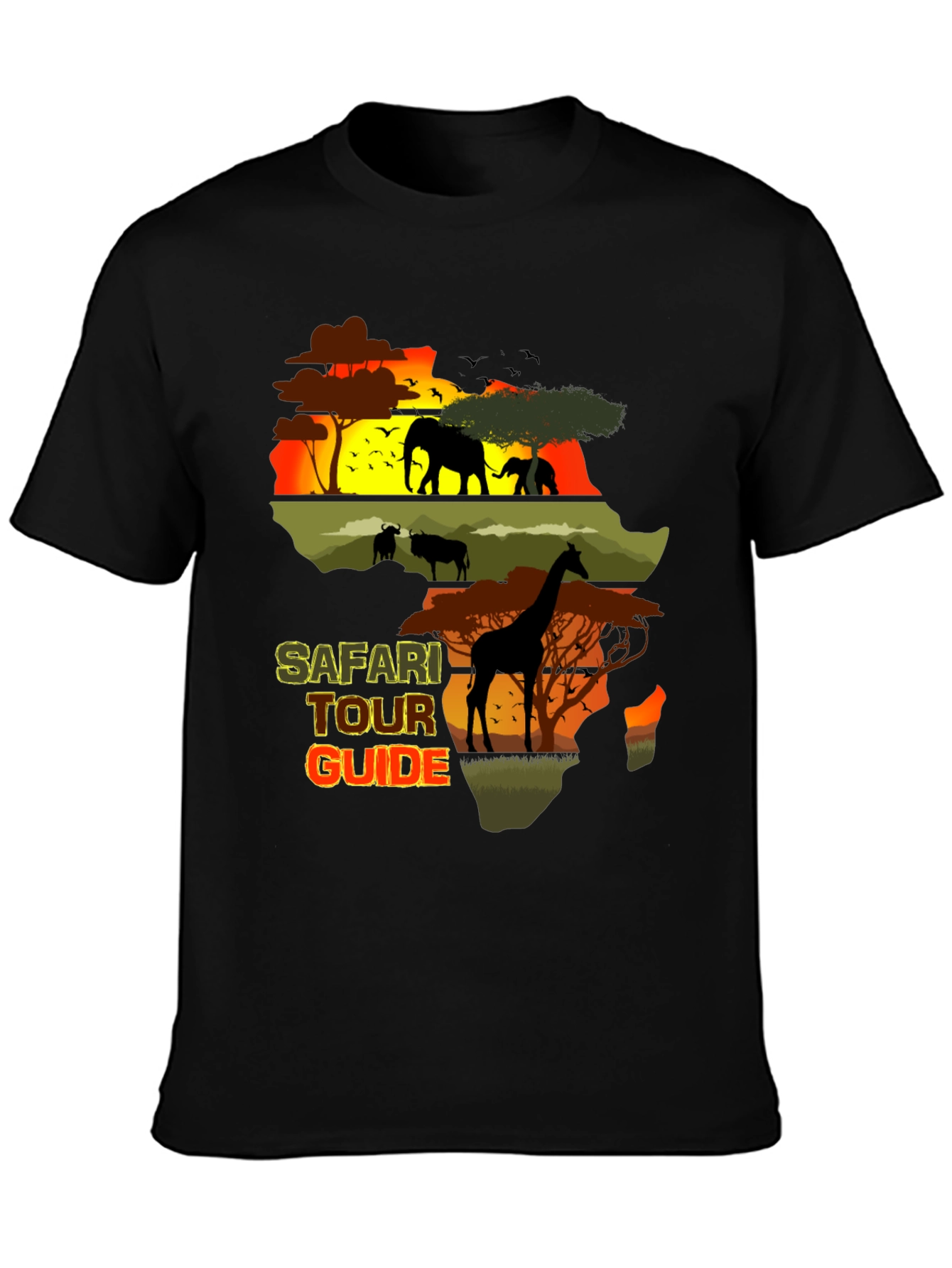 Safari Tour Guide Graphic Tee - Africa Wildlife Shirt