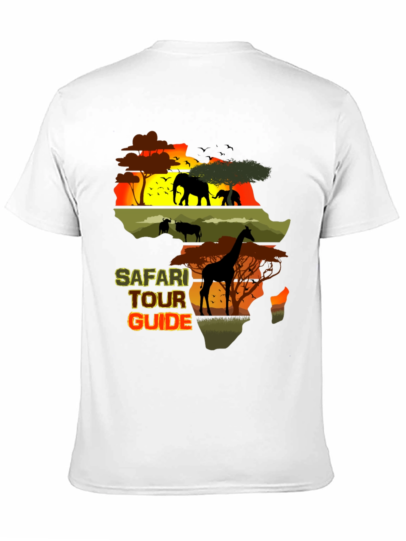 Safari Tour Guide Graphic Tee - Africa Wildlife Shirt