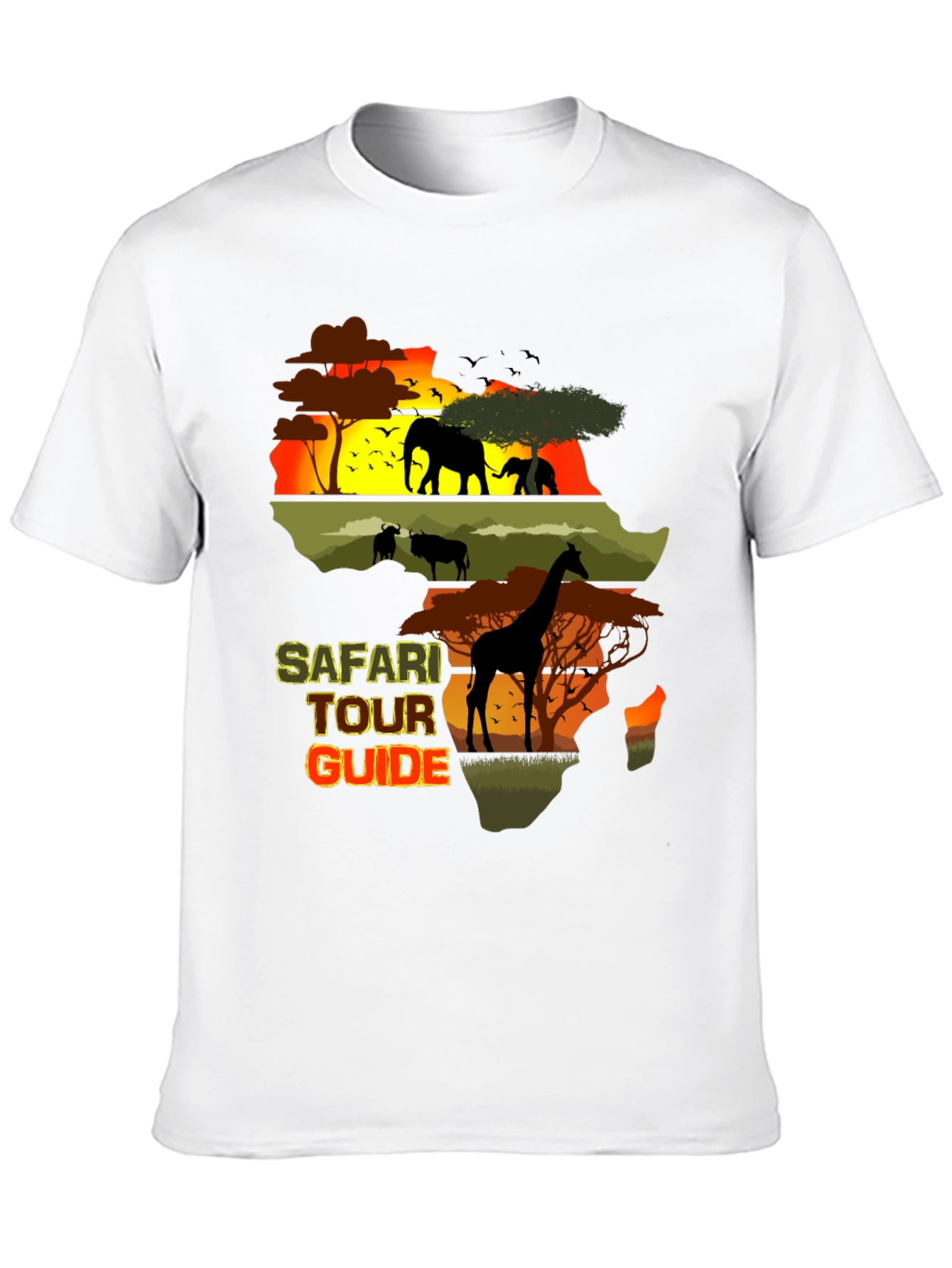 Safari Tour Guide Graphic Tee - Africa Wildlife Shirt