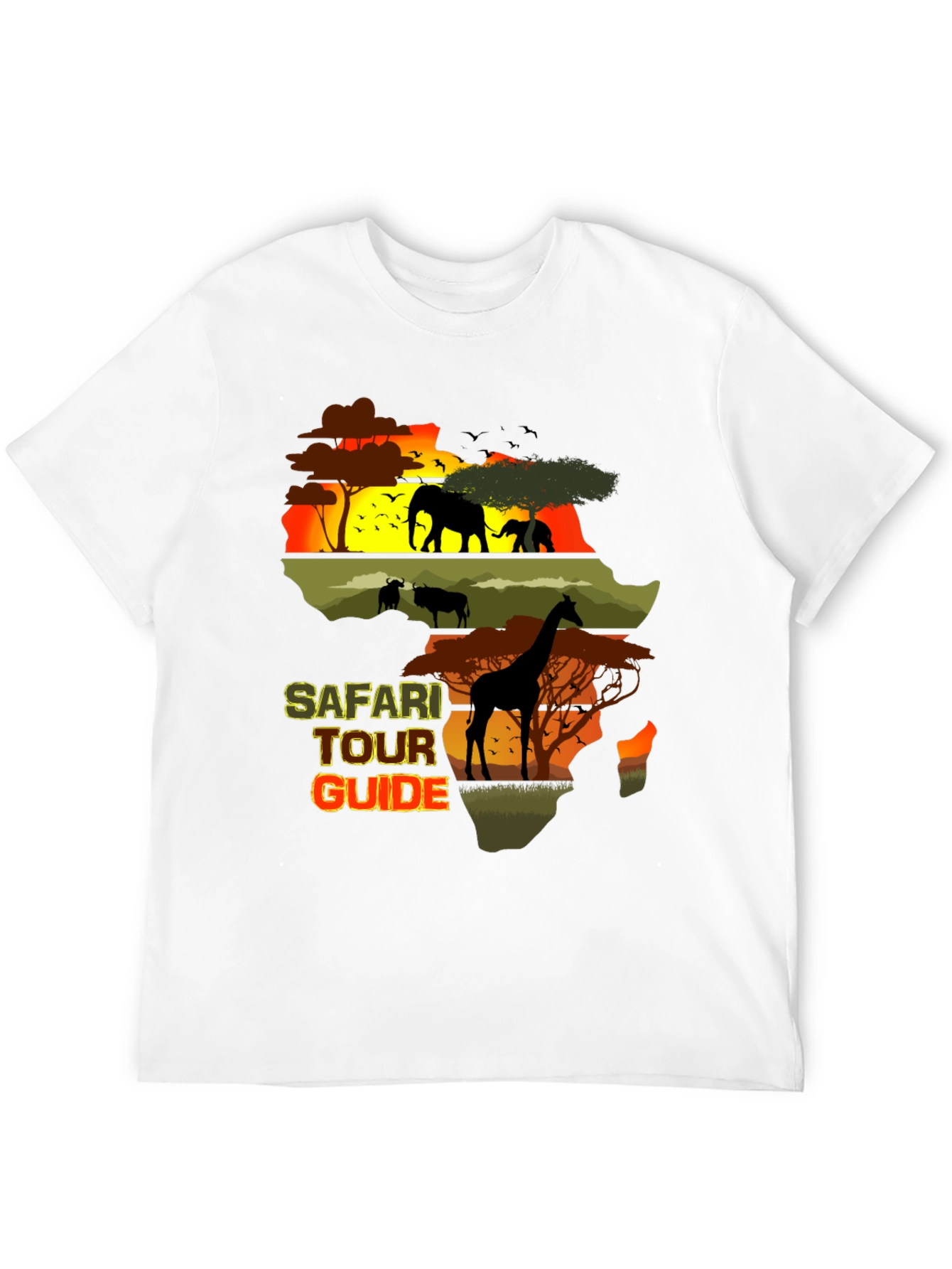 Safari Tour Guide Graphic Tee - Africa Wildlife Shirt