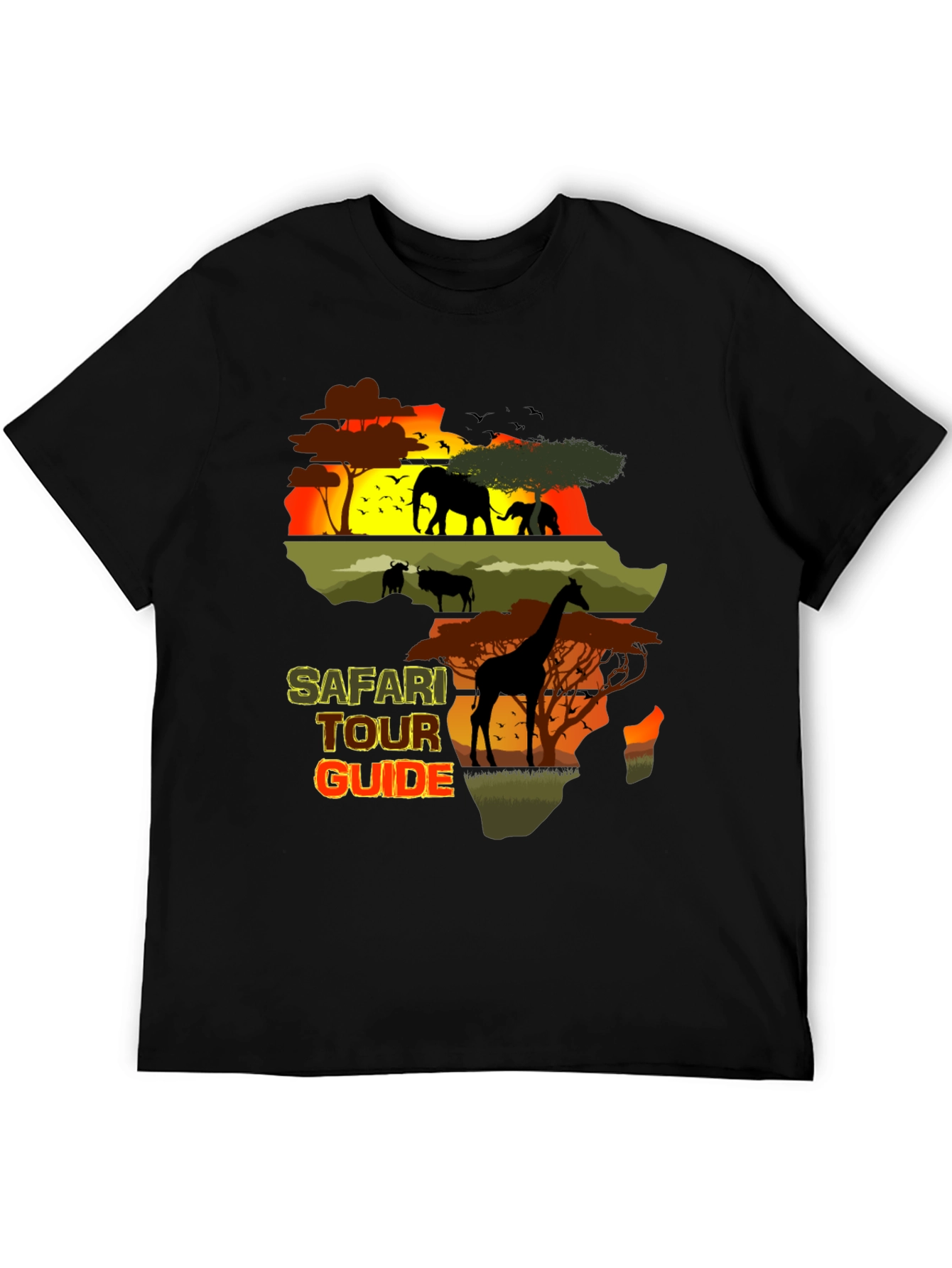 Safari Tour Guide Graphic Tee - Africa Wildlife Shirt