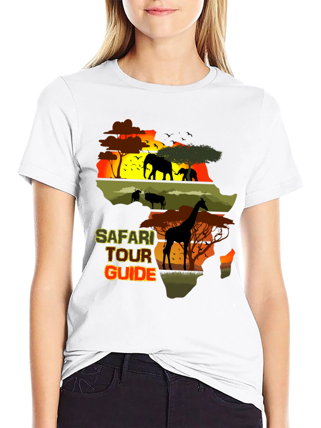 Safari Tour Guide Graphic Tee - Africa Wildlife Shirt