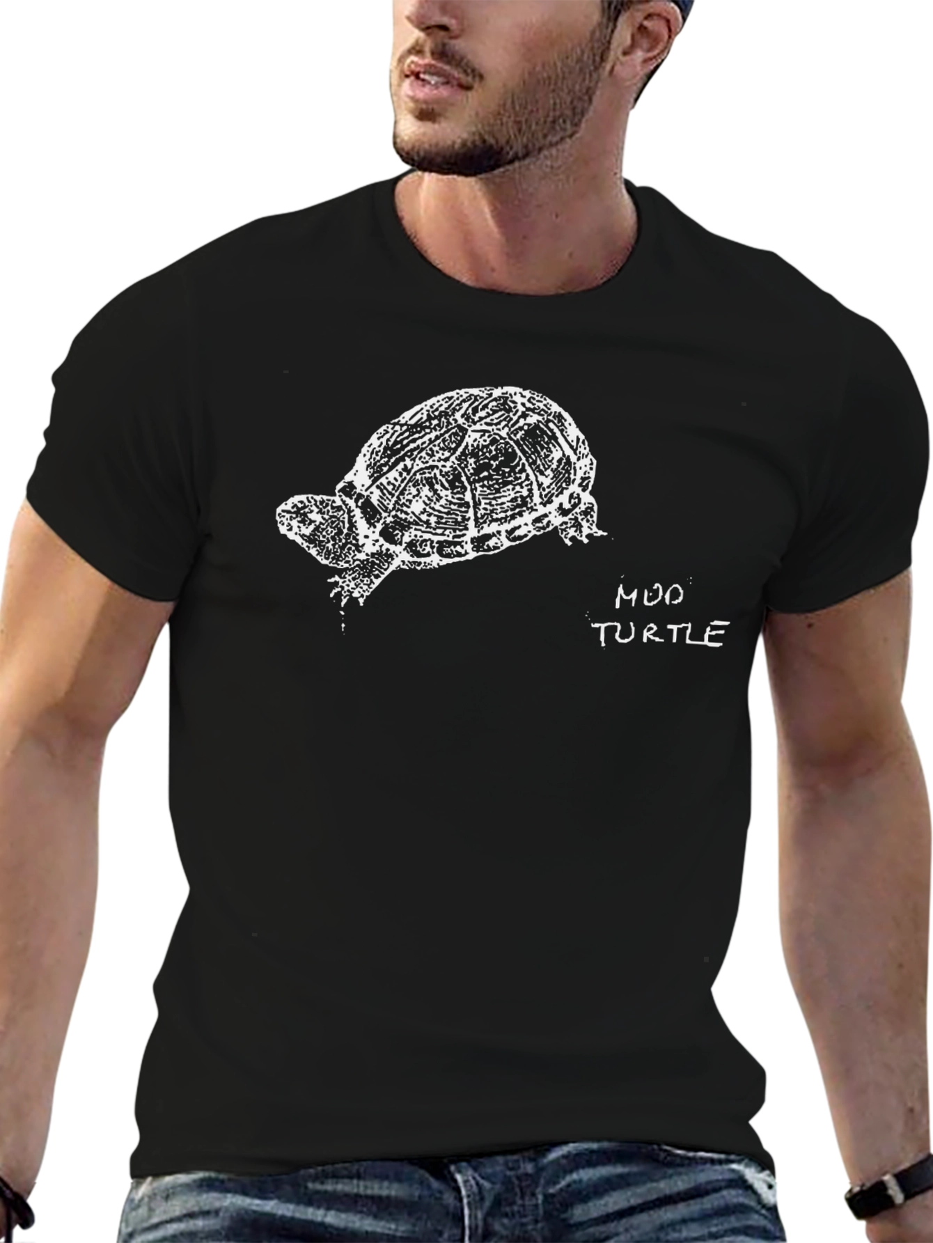 Mud Turtle Graphic T-Shirt - Unisex Black Tee