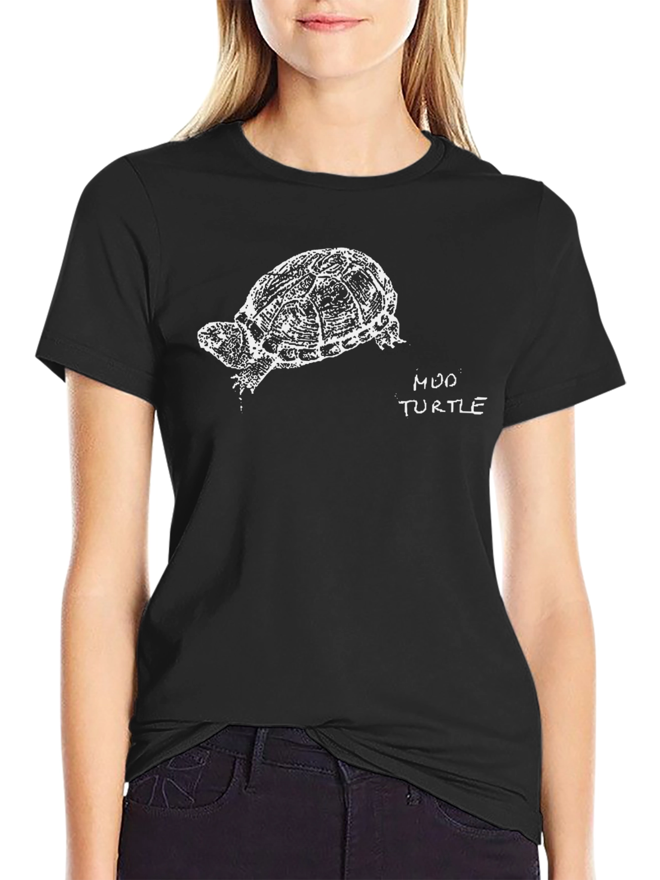 Mud Turtle Graphic T-Shirt - Unisex Black Tee
