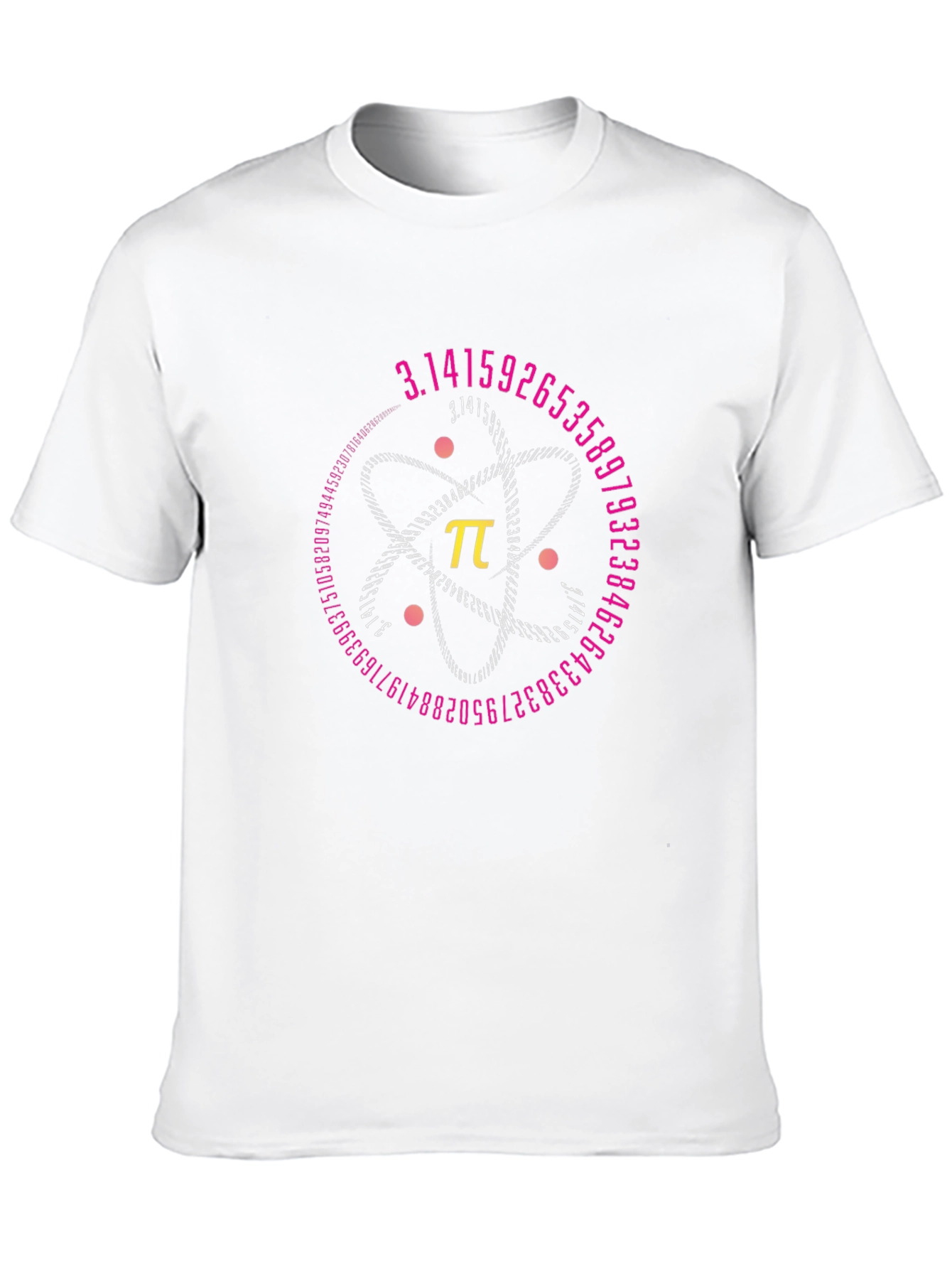 Pi Atom Black T-Shirt - Math & Science Tee