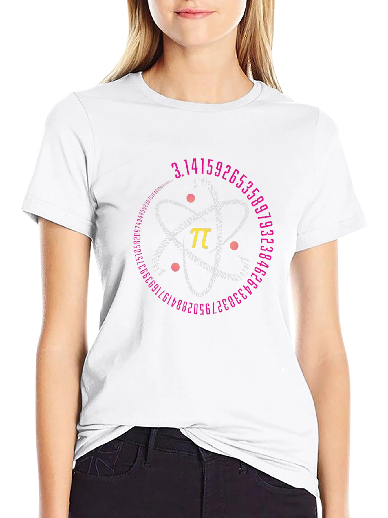 Pi Atom Black T-Shirt - Math & Science Tee