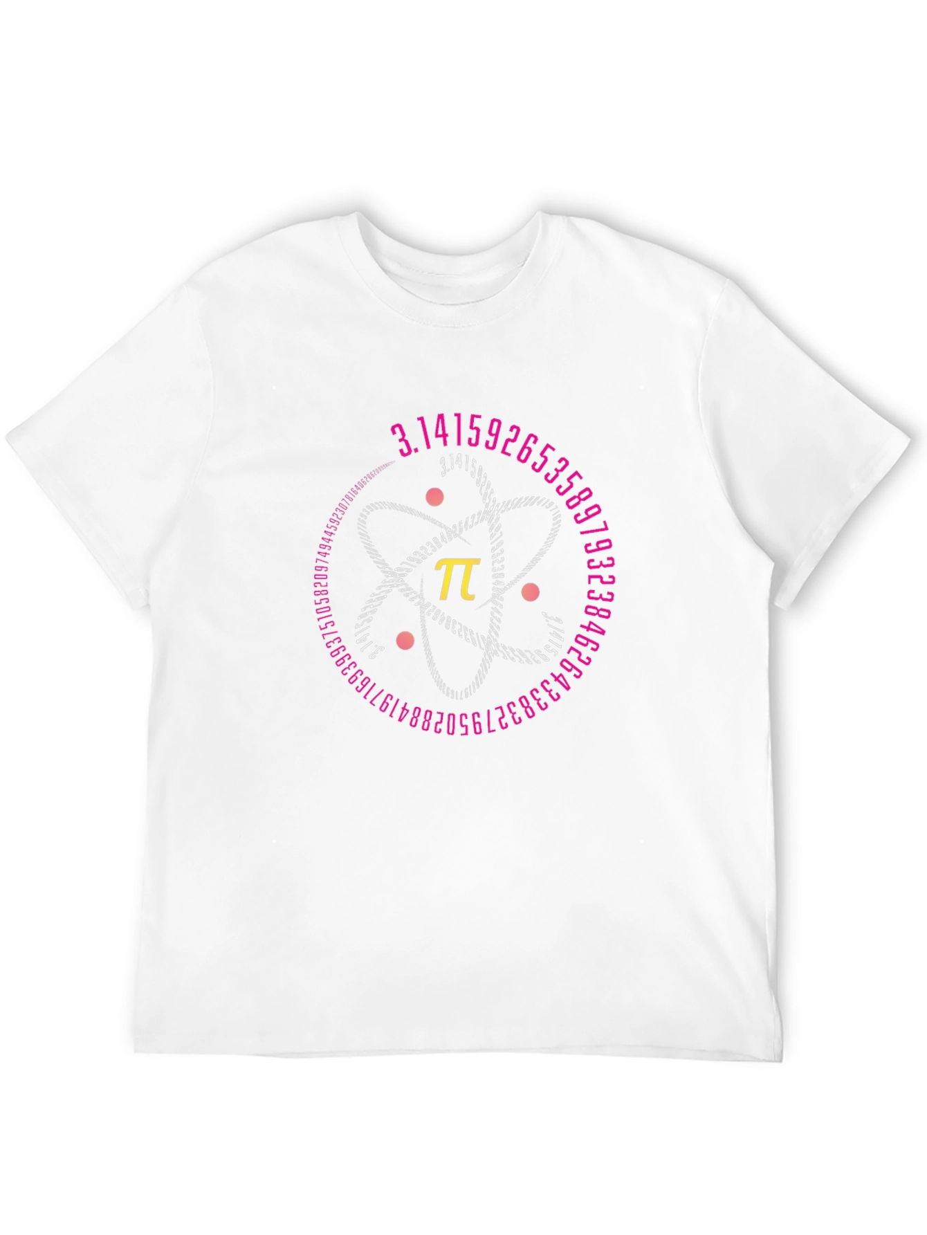 Pi Atom Black T-Shirt - Math & Science Tee