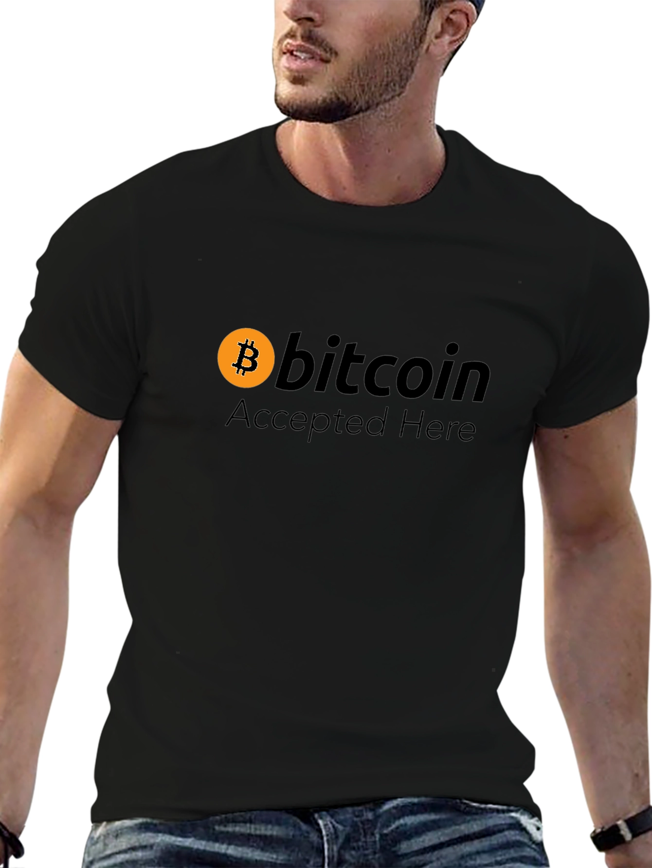 Bitcoin Accepted Here Graphic T-Shirt - Crypto Tee