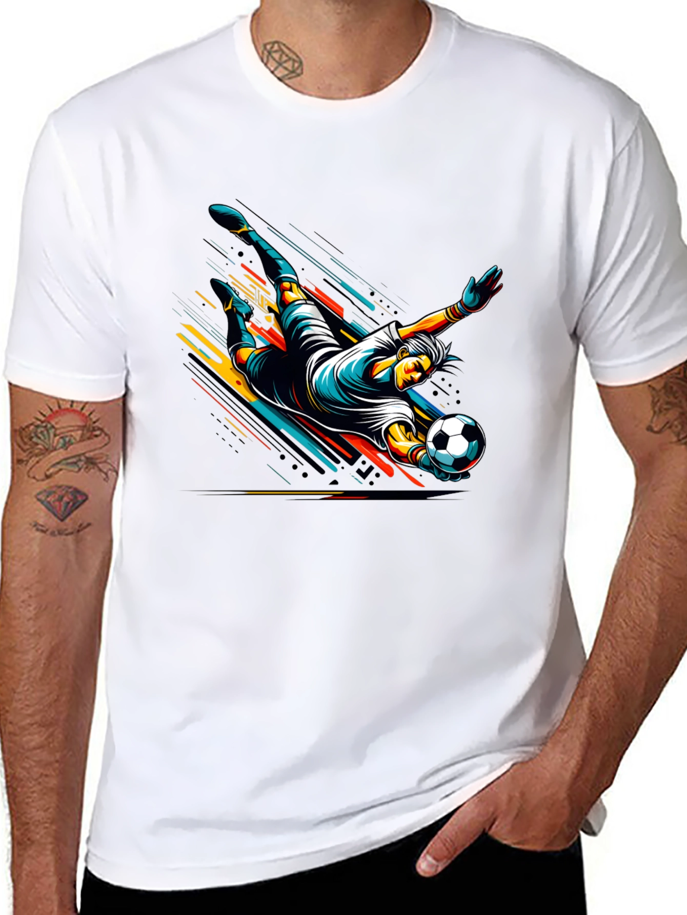 Soccer Goalie Dive Graphic T-Shirt