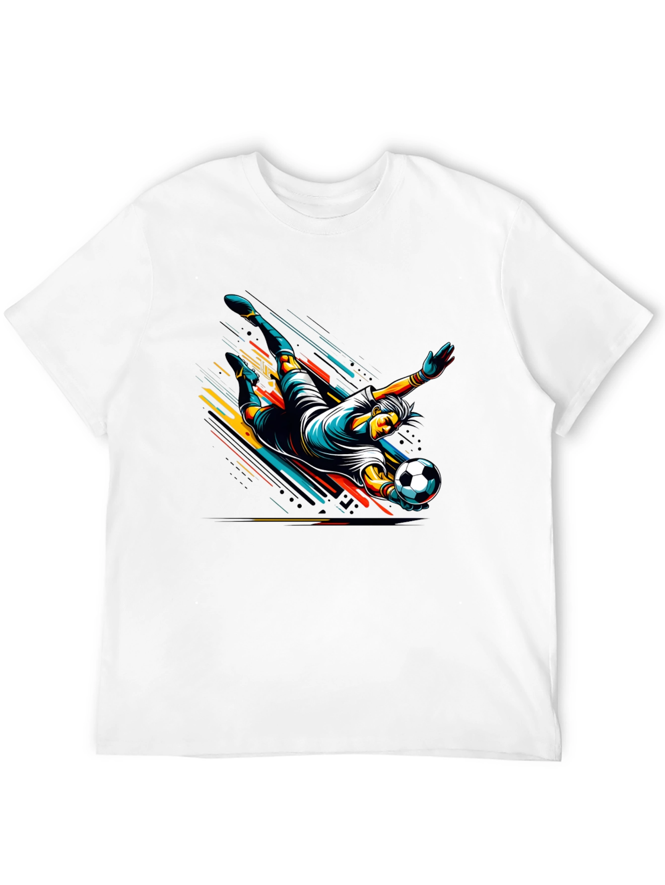 Soccer Goalie Dive Graphic T-Shirt