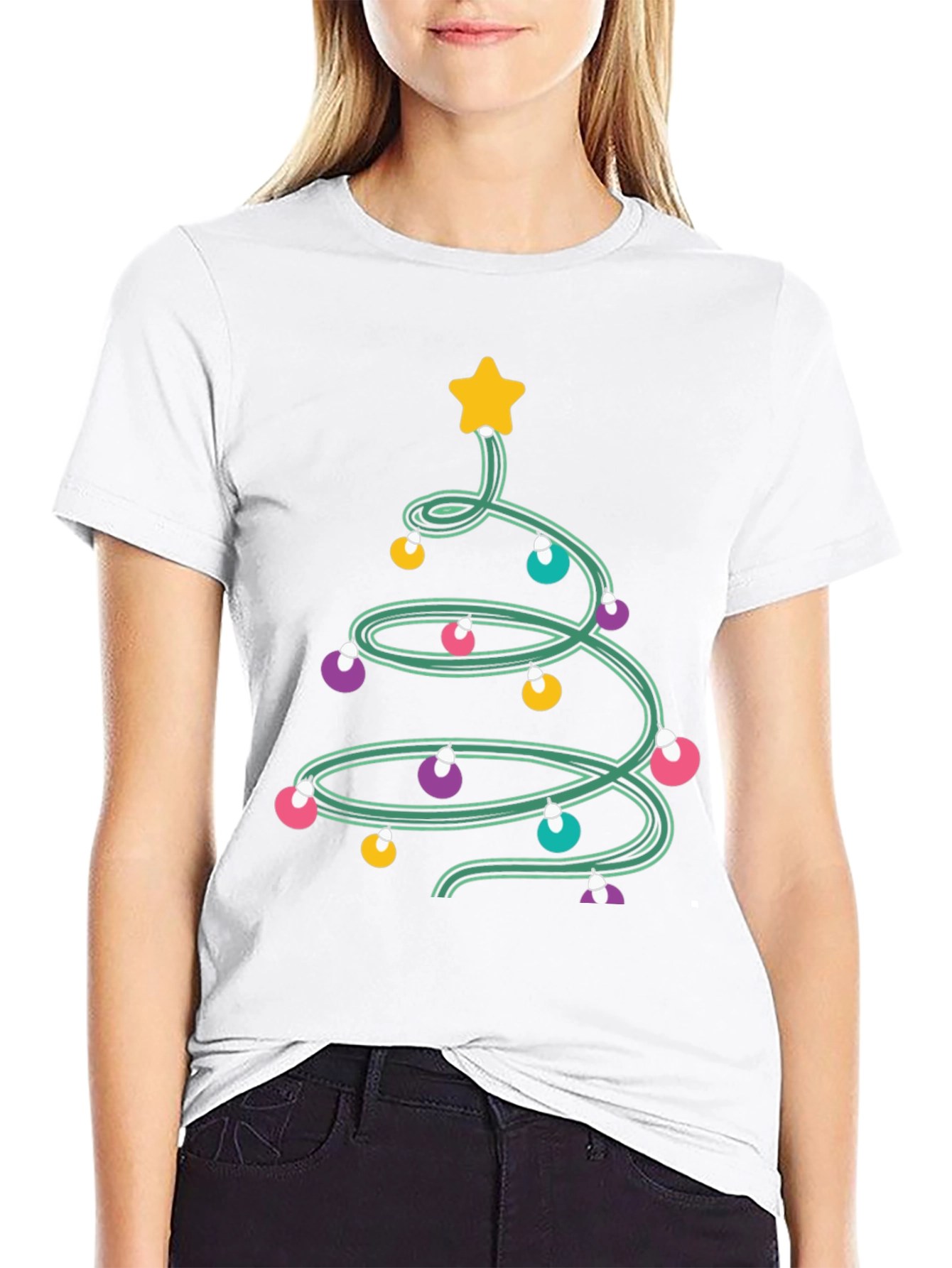 Christmas Tree Lights Graphic Tee