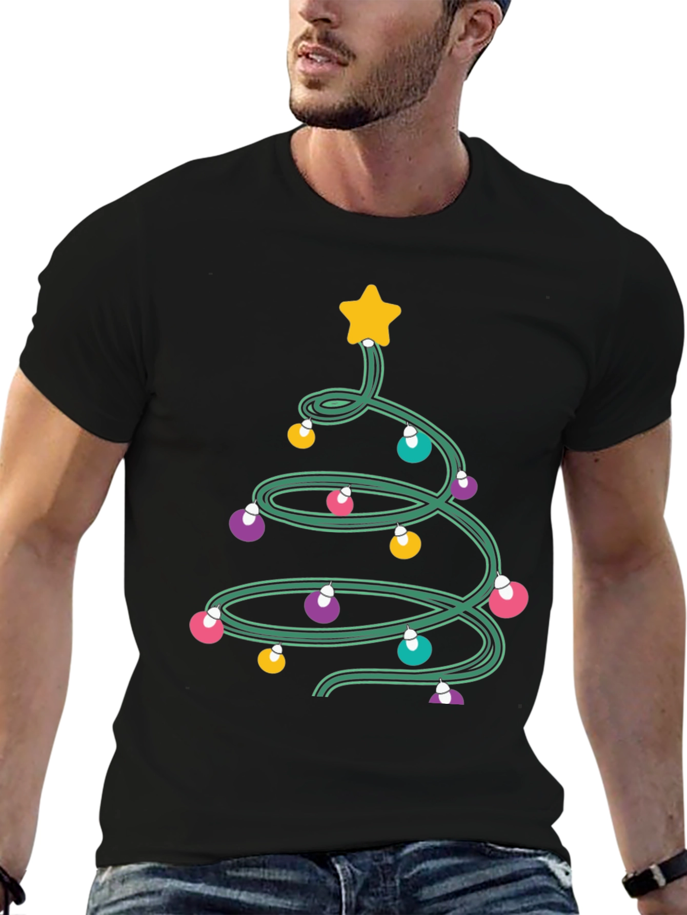 Christmas Tree Lights Graphic Tee