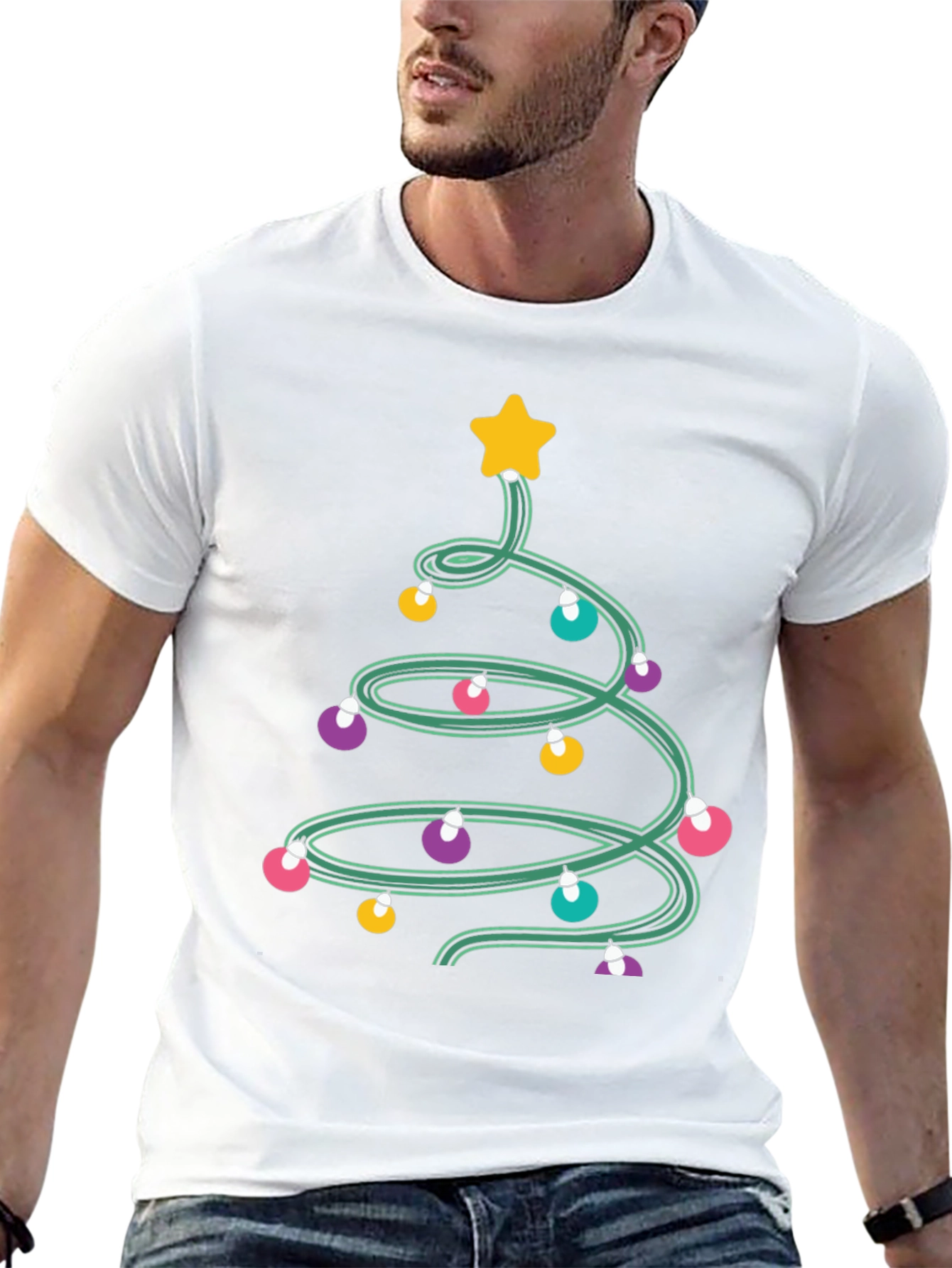 Christmas Tree Lights Graphic Tee