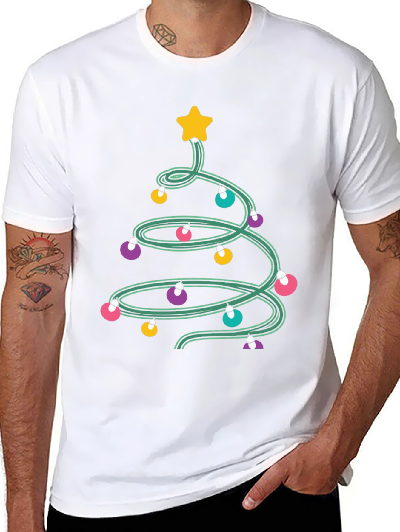 Christmas Tree Lights Graphic Tee